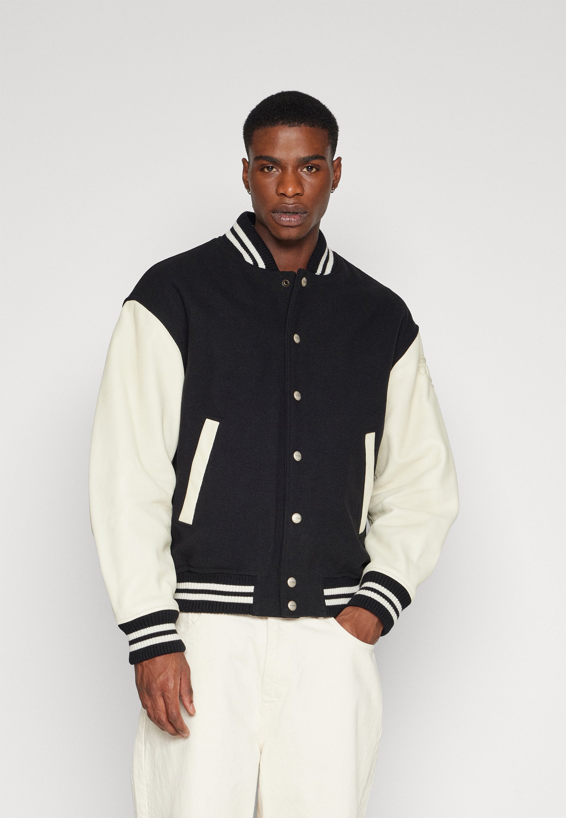 Diesel FRANZ - Bomber Jacket - black/beige/black