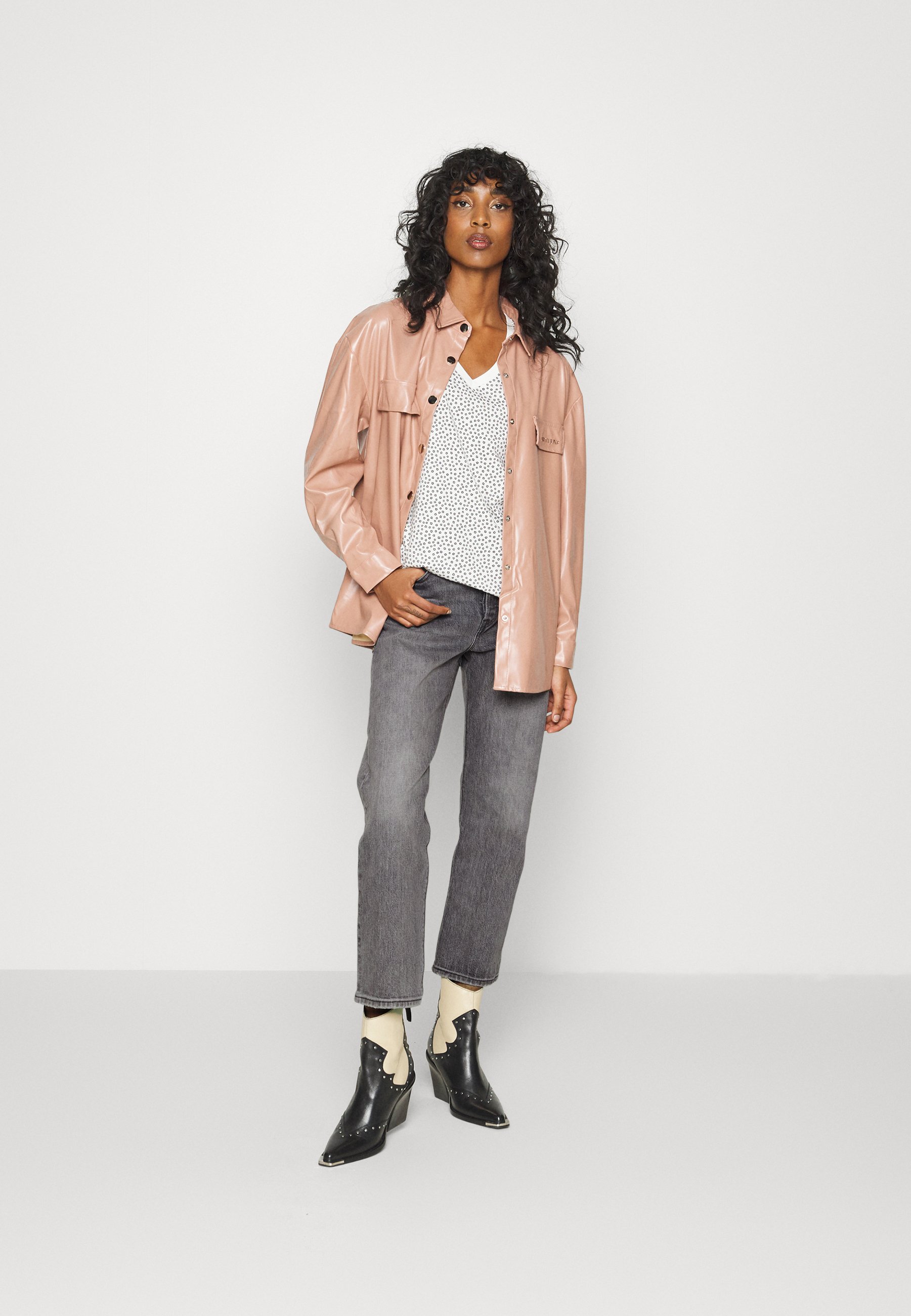Levi's® 501® CROP - Straight leg jeans - gray/grey denim