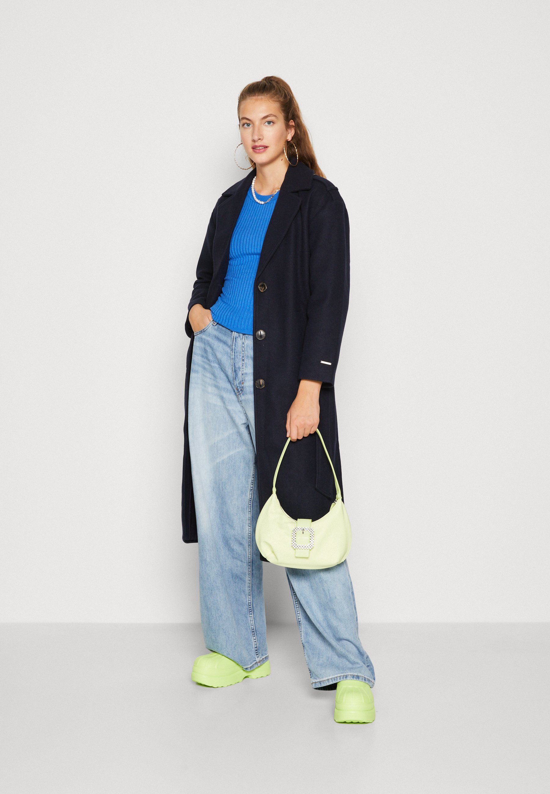 ONLY ONLNEWEMMA LONG COAT - Classic coat - night sky/dark blue