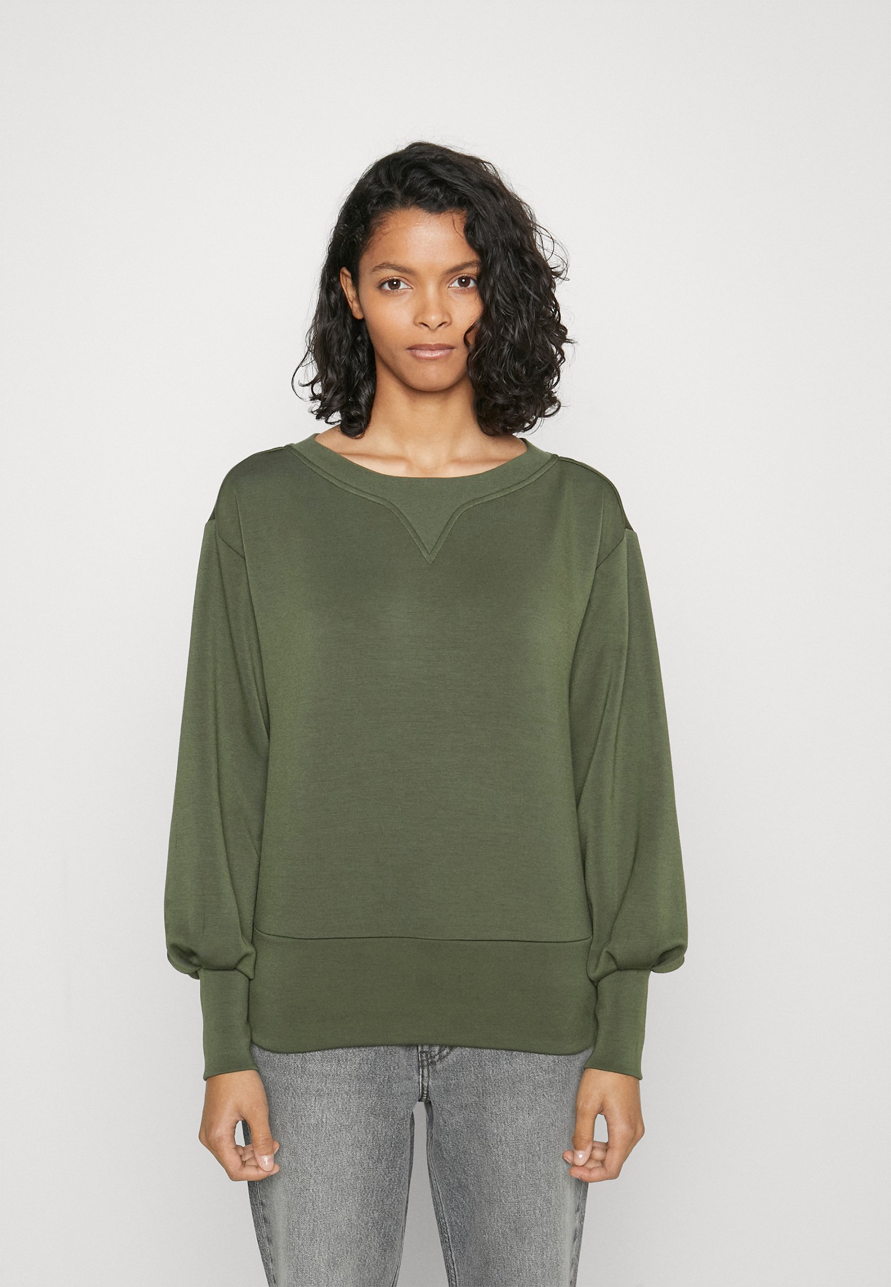 Scotch & Soda BOATNECK - Sweatshirt - field green/dark green