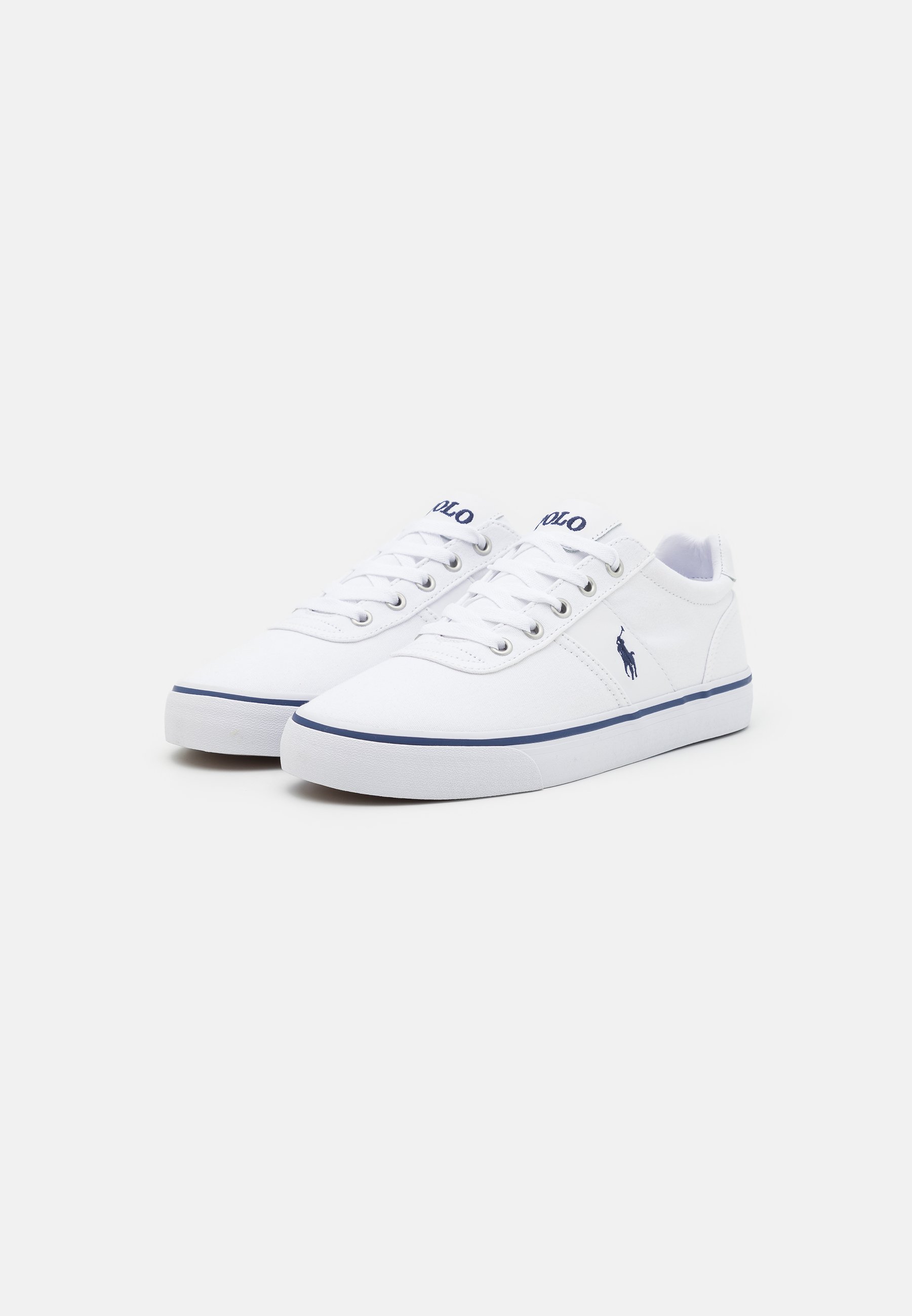 Polo Ralph Lauren HANFORD TOP LACE - Trainers - white/navy/white