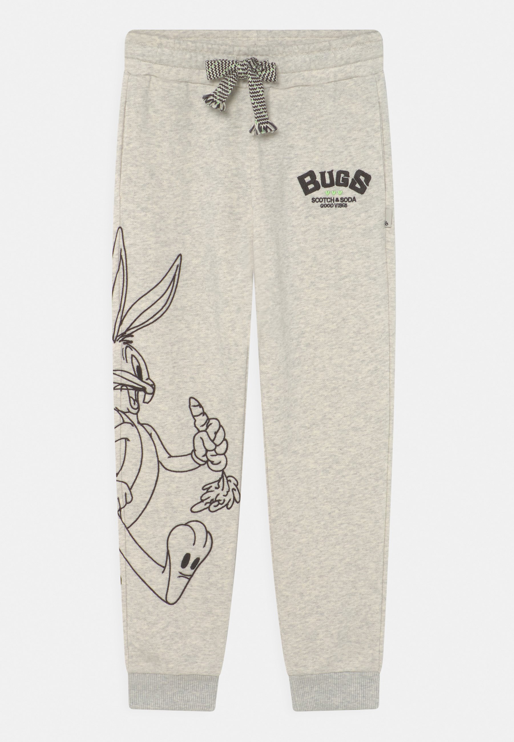 Scotch & Soda KIDS BUGS BUNNY UNISEX  - Tracksuit bottoms - off white melange/off-white