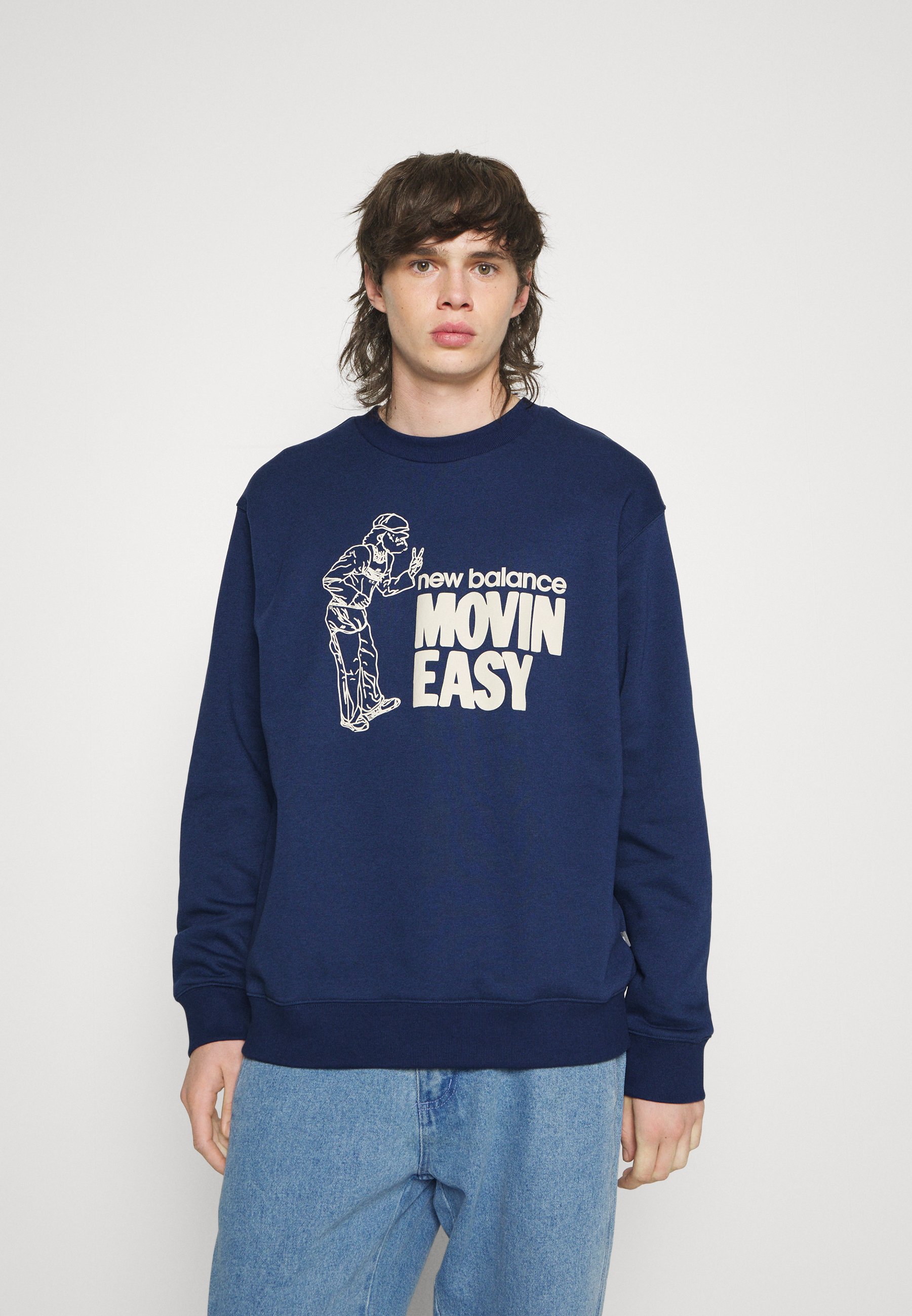 NB MOVIN EASY CREW - Sweatshirt - navy/dark blue
