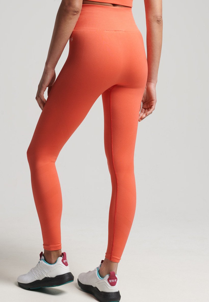 Superdry CORE SEAMLESS TIGHT - Leggings - Trousers - hot coral/coral