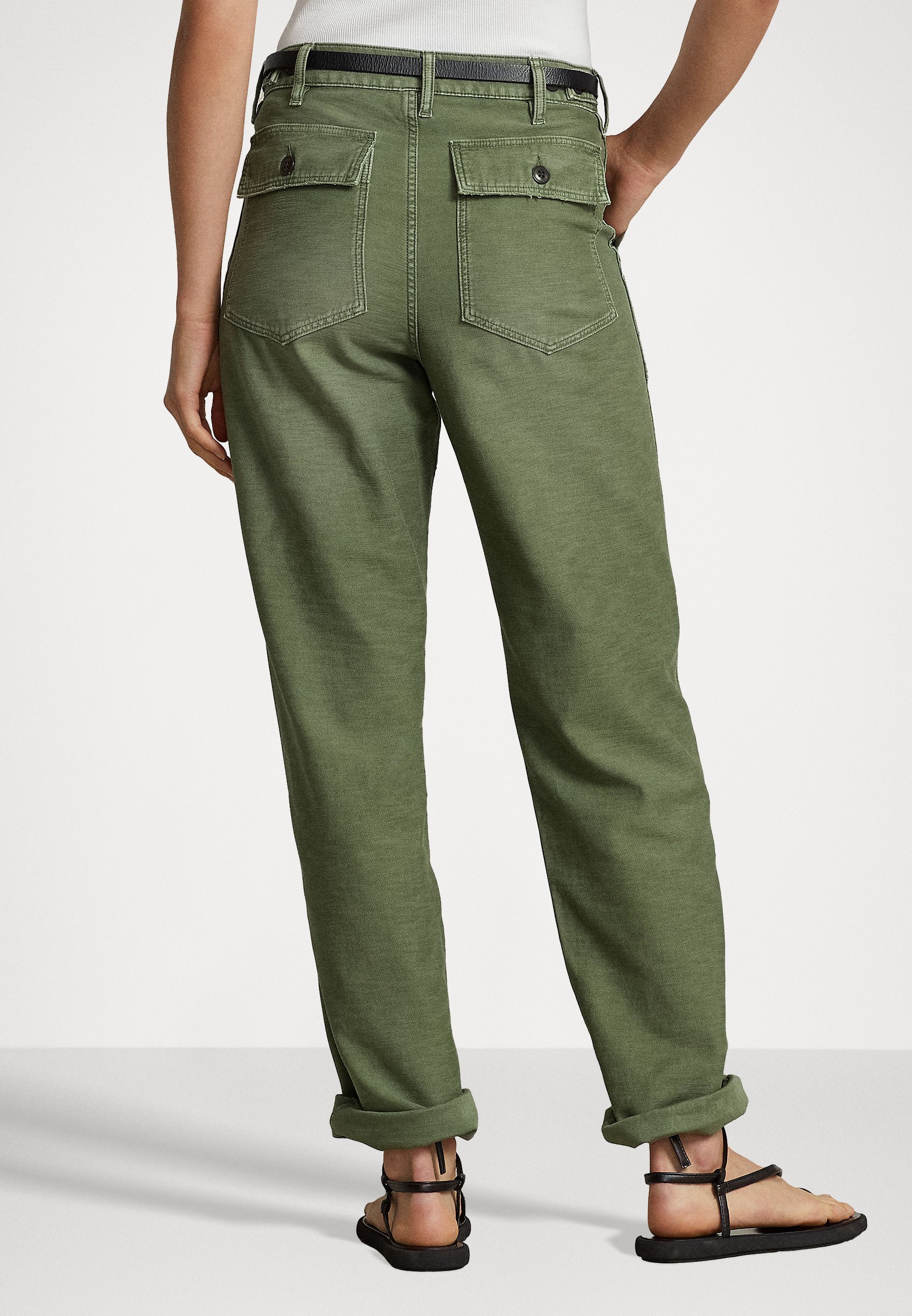 Polo Ralph Lauren FLAT FRONT - Trousers - olive/green