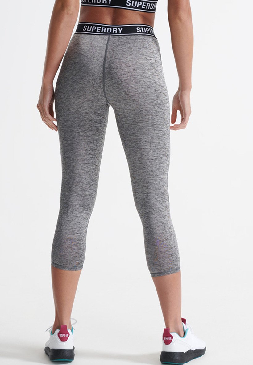 Superdry Leggings - Trousers - grey marl/dark grey