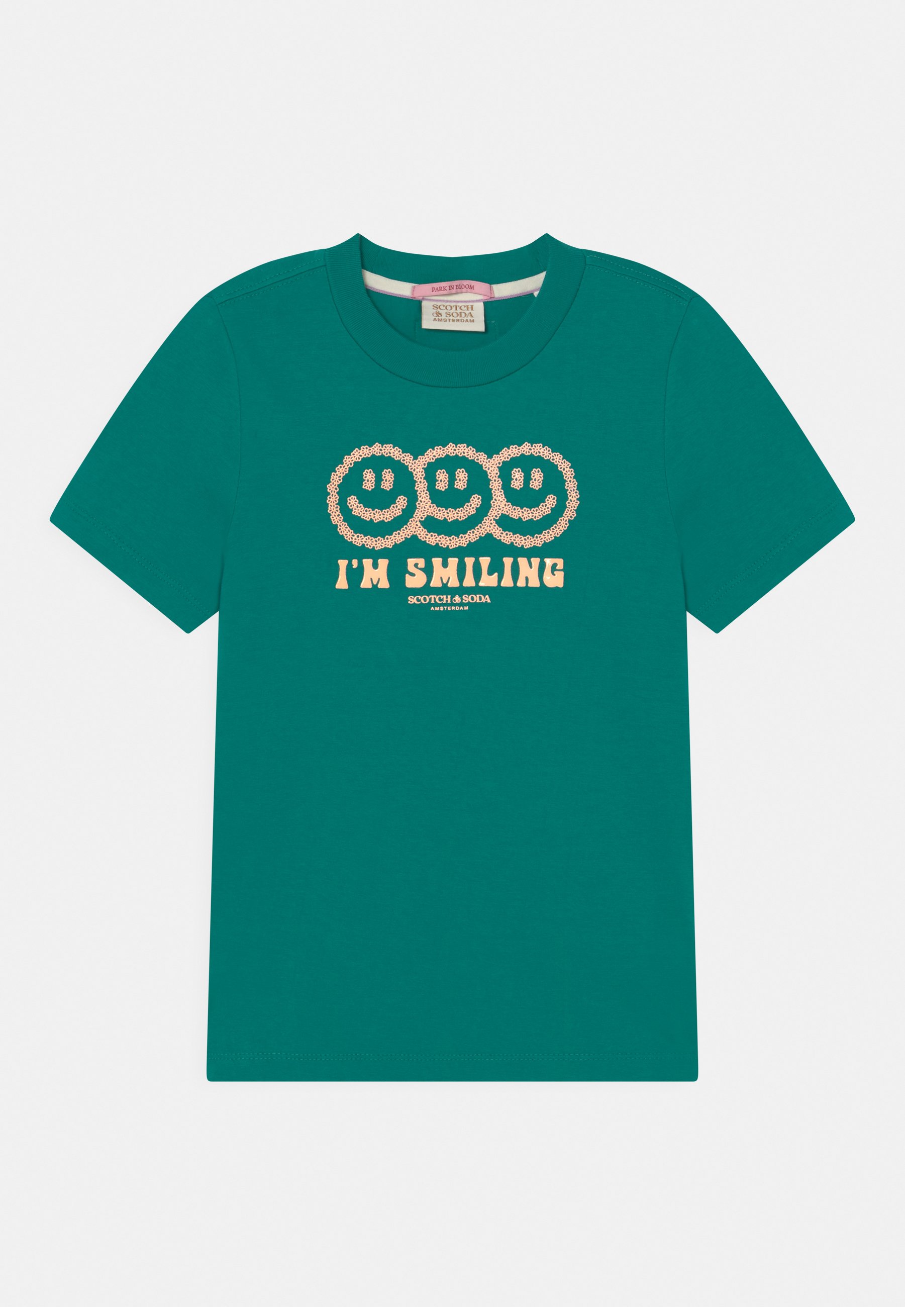 Scotch & Soda REGULAR-FIT ARTWORK - Print T-shirt - peacock/dark green
