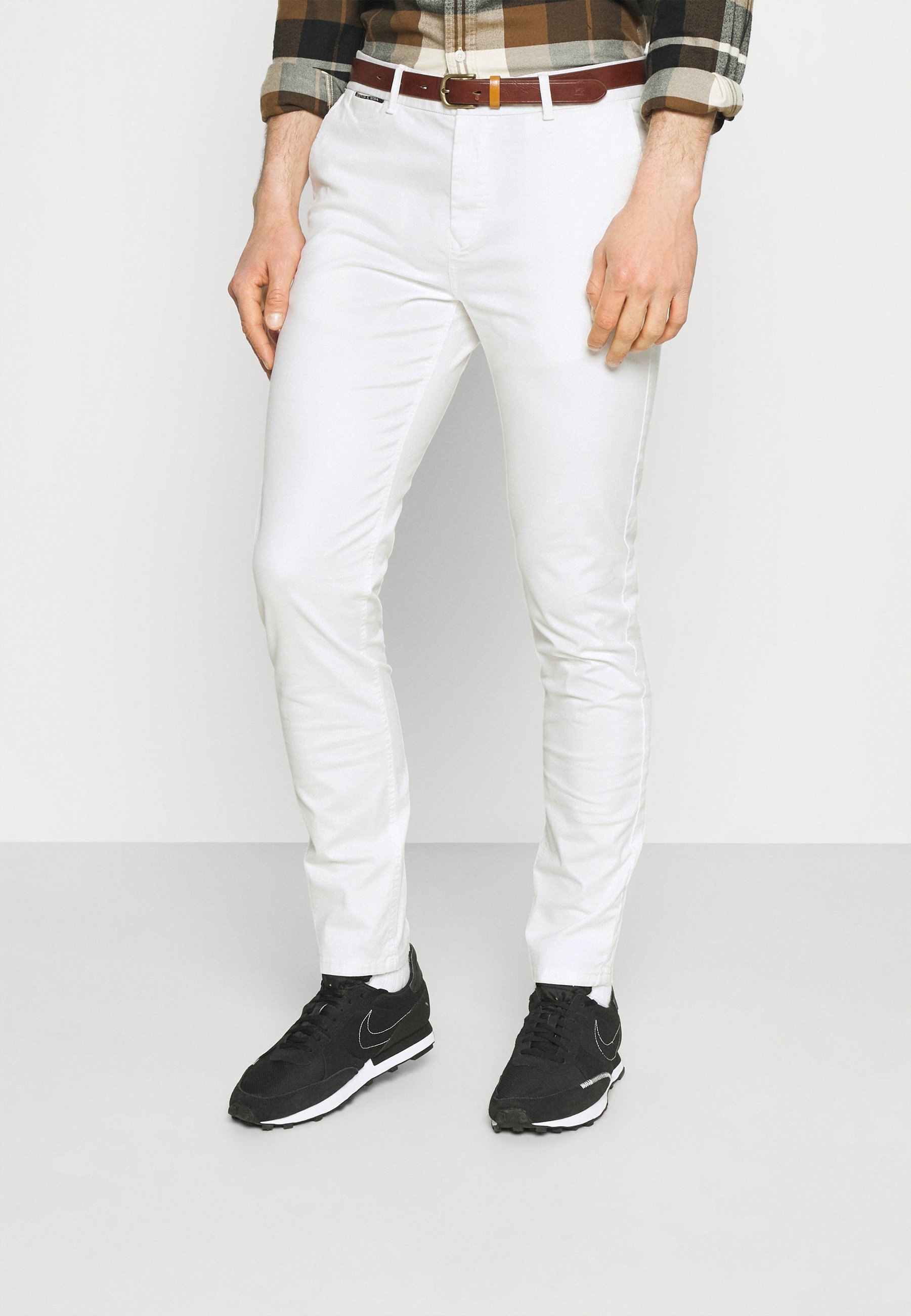 Scotch & Soda MOTT CLASSIC SLIM FIT - Chinos - denim white/white