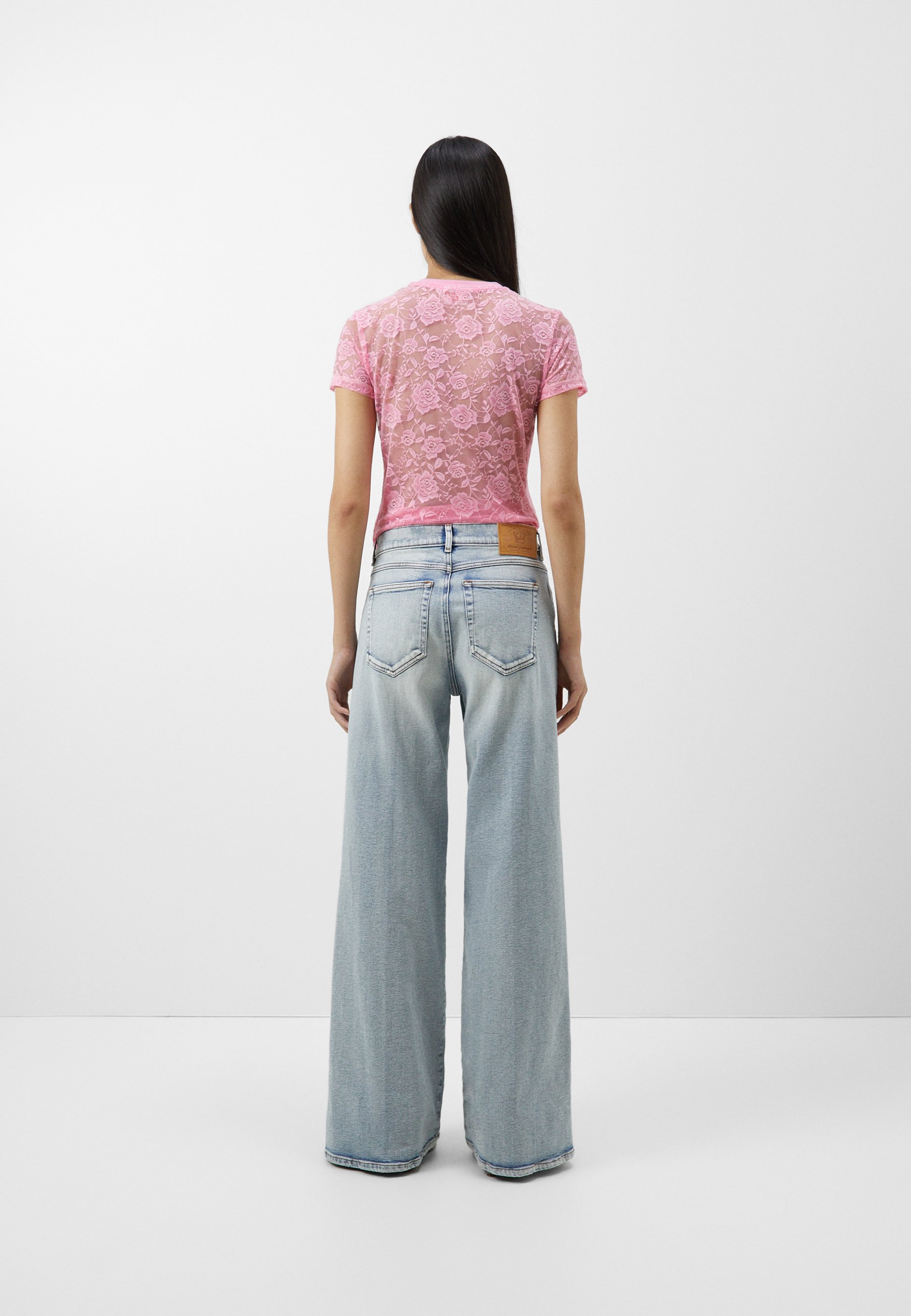 Diesel OVALACE - Print T-shirt - pink