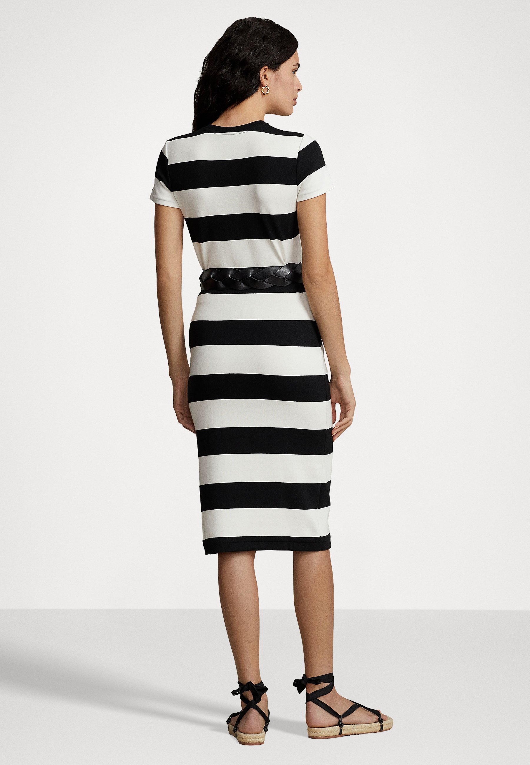 Polo Ralph Lauren SHORT SLEEVE DAY DRESS - Shift dress - black/nevis/black