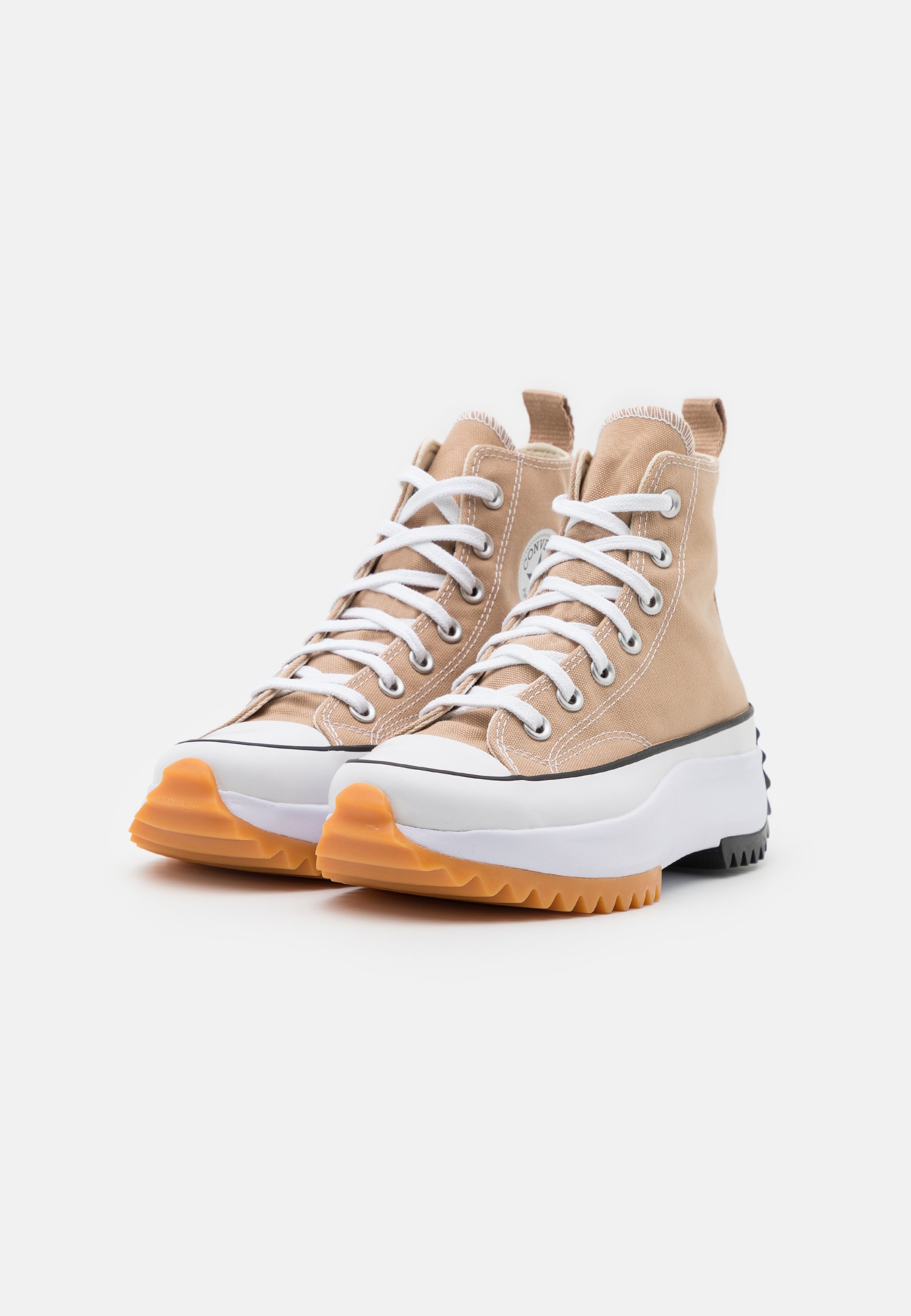 Converse RUN STAR HIKE PLATFORM UNISEX - High-top trainers - hemp/black/white/light brown