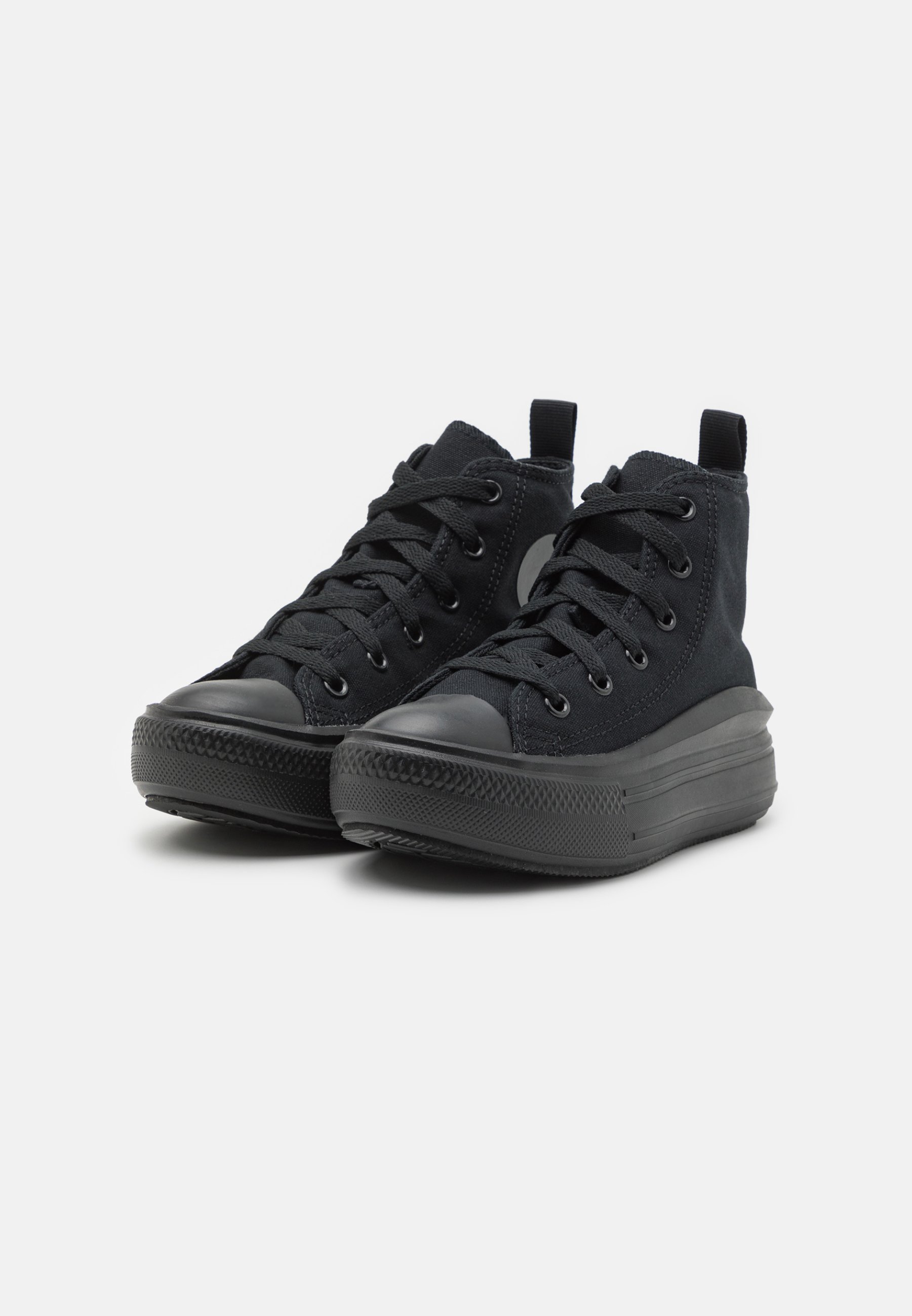 Converse CHUCK TAYLOR ALL STAR MOVE PLATFORM UNISEX - High-top trainers - black/dark smoke grey/black