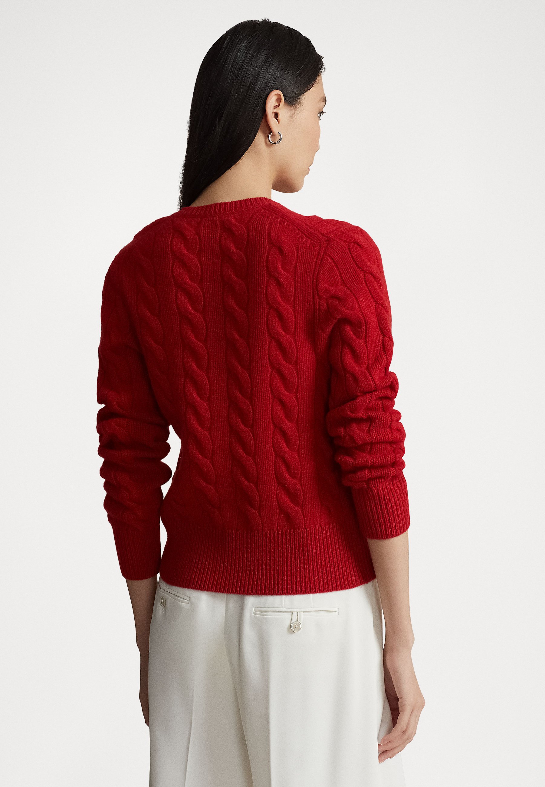 Polo Ralph Lauren LONG SLEEVE CARDIGAN - Cardigan - new red/mottled red