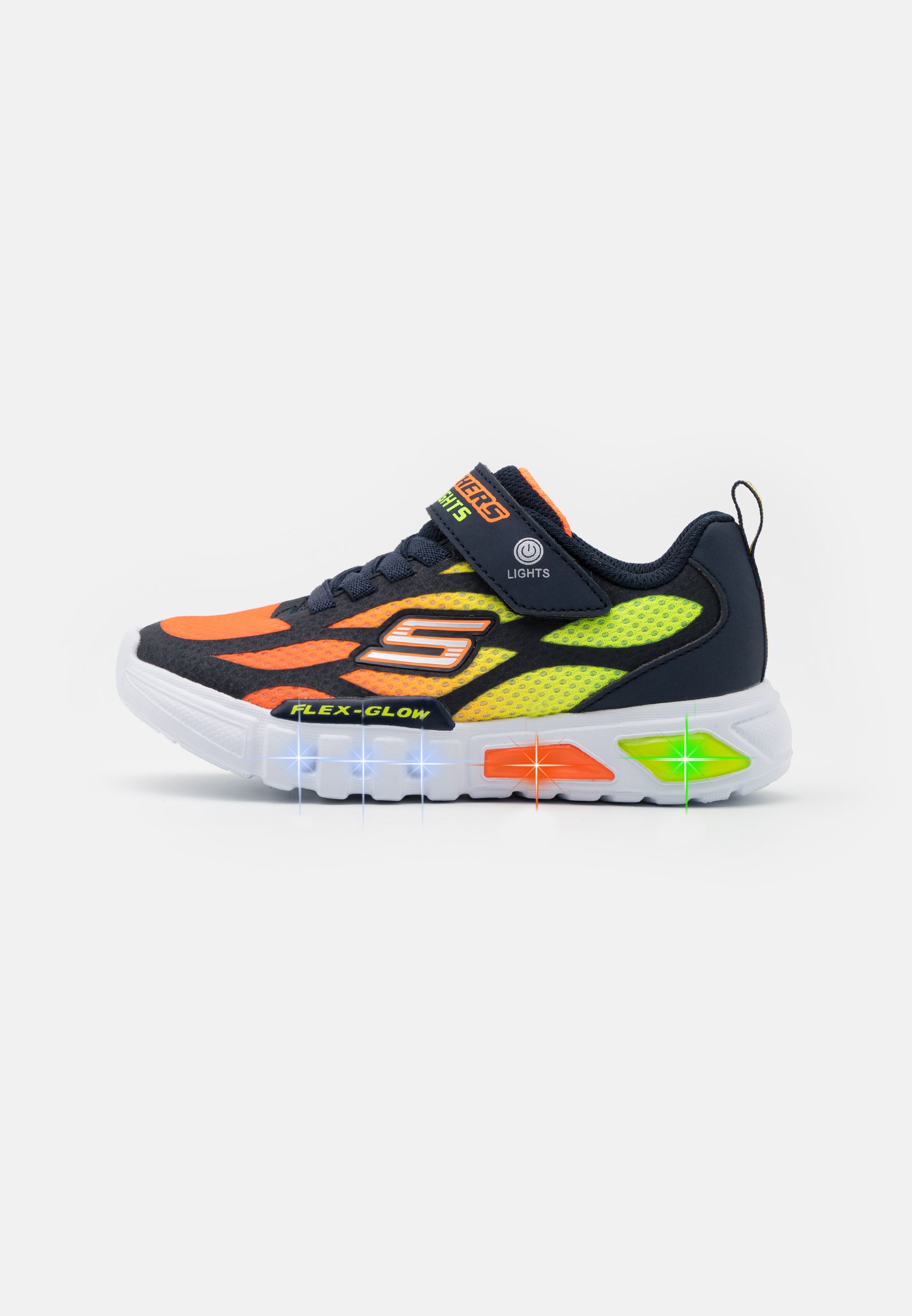 Skechers FLEX GLOW - Trainers - navy/orange/yellow/dark blue