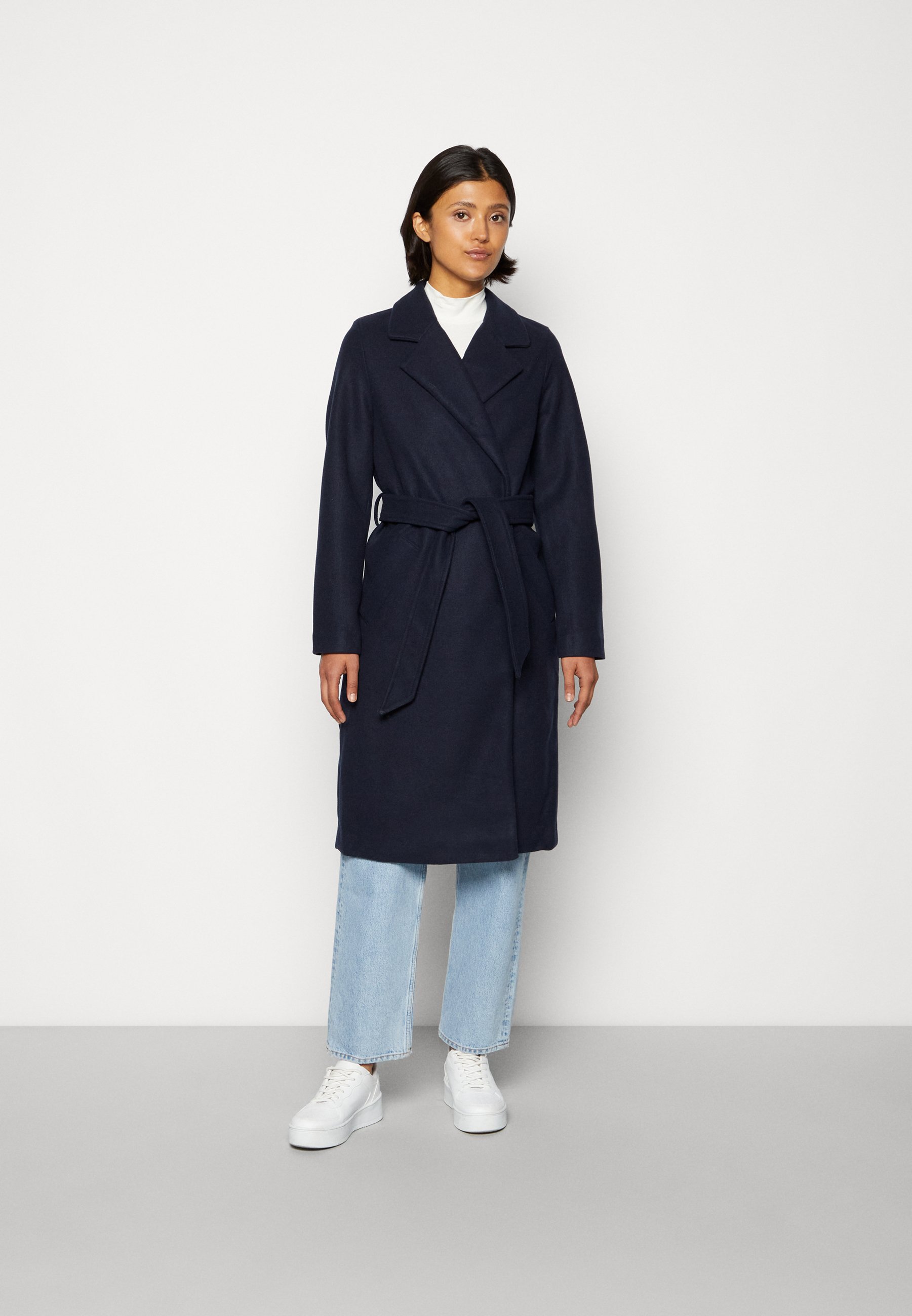 Vero Moda VMFORTUNEAYA LONGCOAT - Classic coat - night sky/dark blue