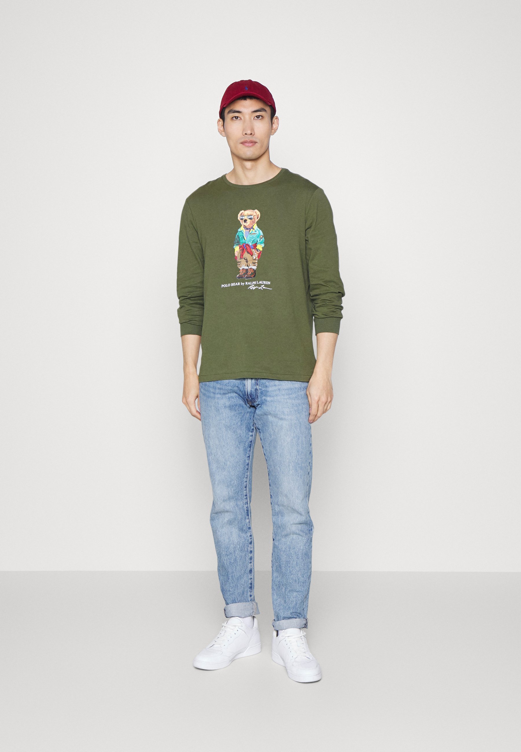 Polo Ralph Lauren CUSTOM-SLIM-FIT T-SHIRT MIT POLO BEAR - Long sleeved top - green