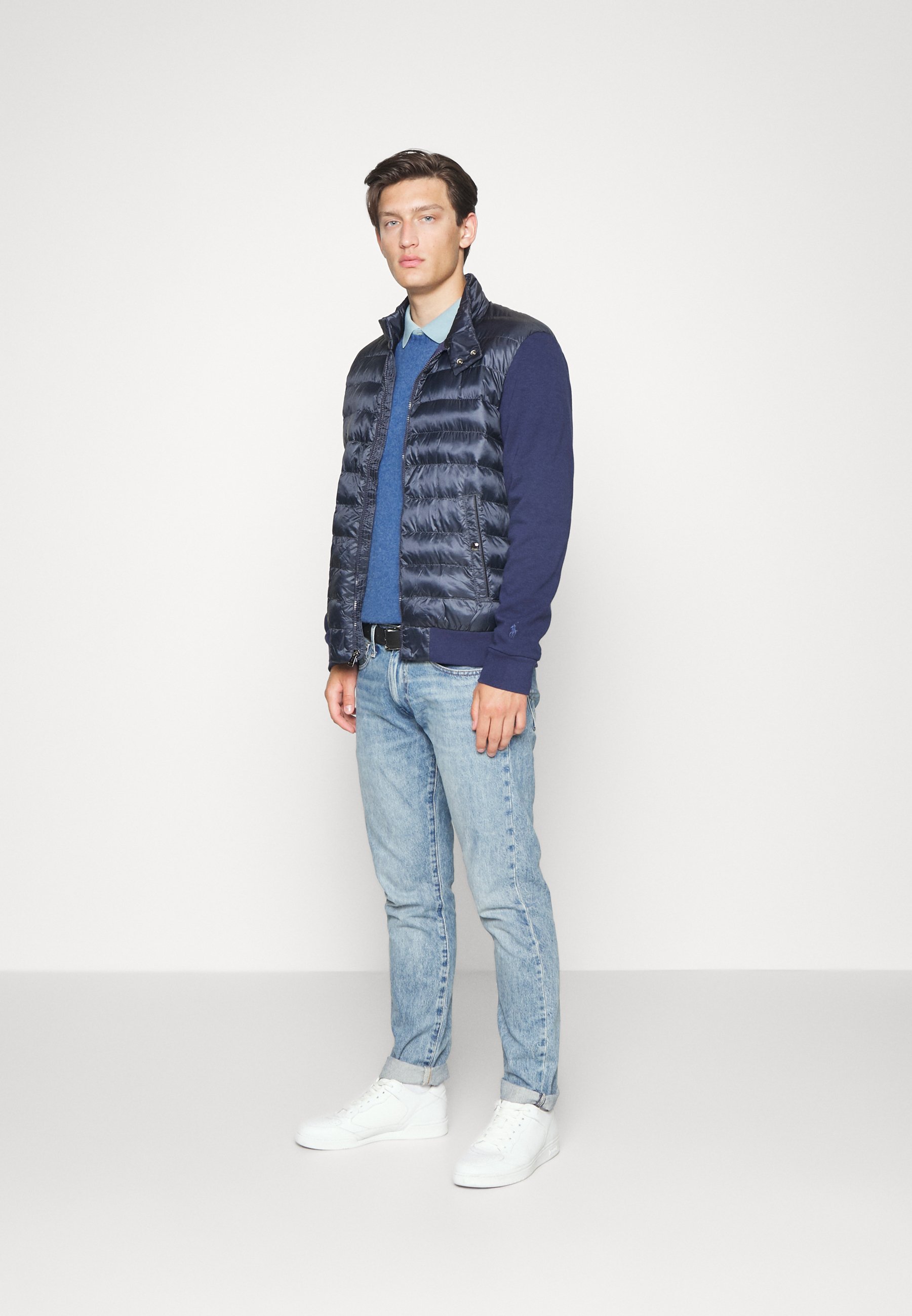 Polo Ralph Lauren LONG SLEEVE FULL ZIP - Summer jacket - herringbone newport navy/dark blue