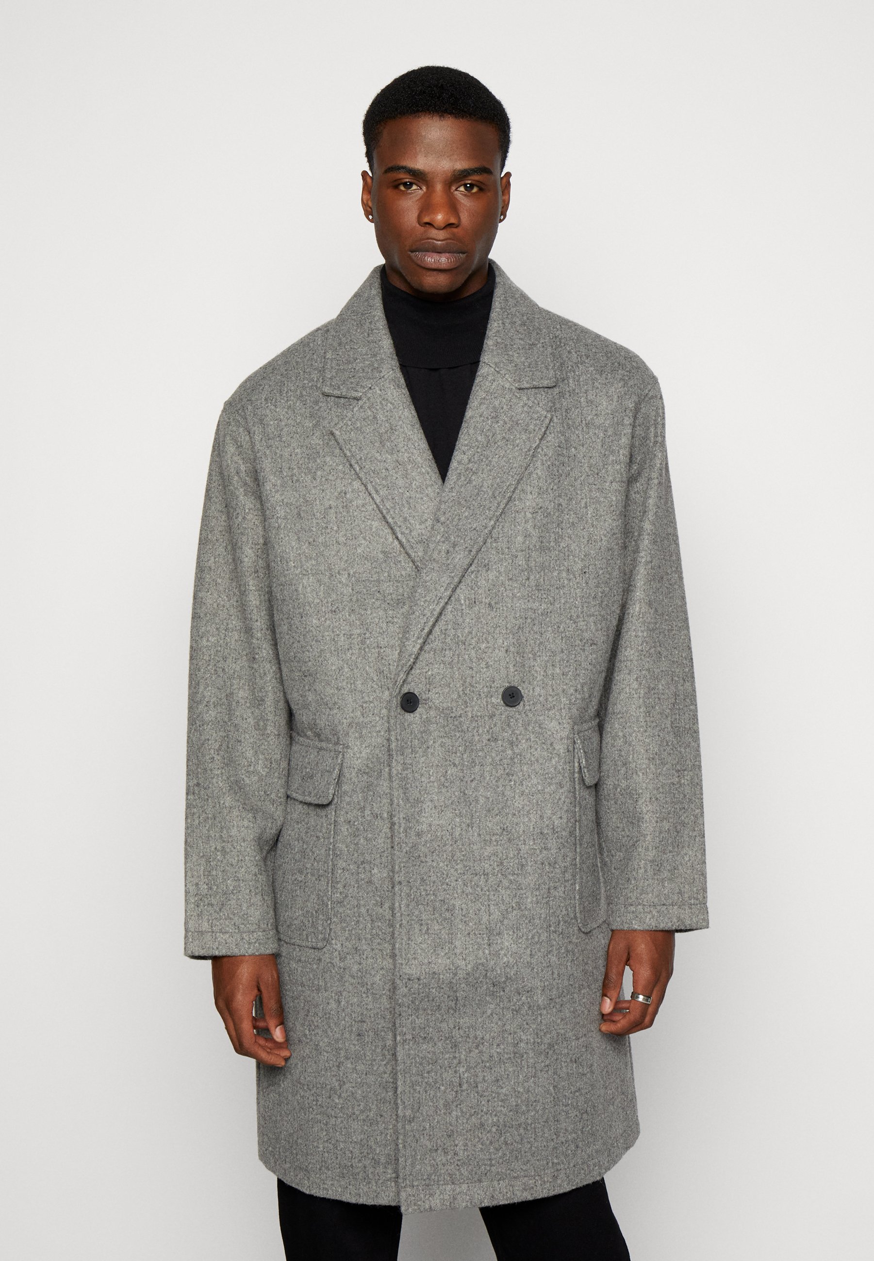 Jack &Jones JORSLOPE COAT - Classic coat - grey/mottled dark grey