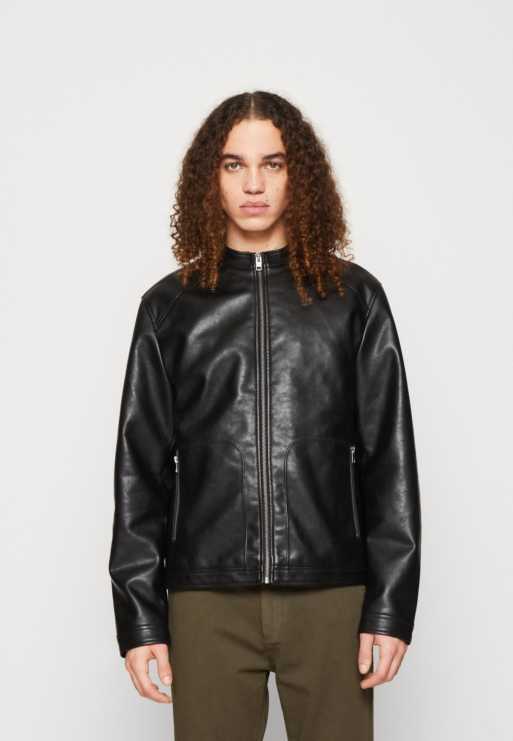 Jack &Jones JCOVERN FAUX JACKET - Faux leather jacket - black