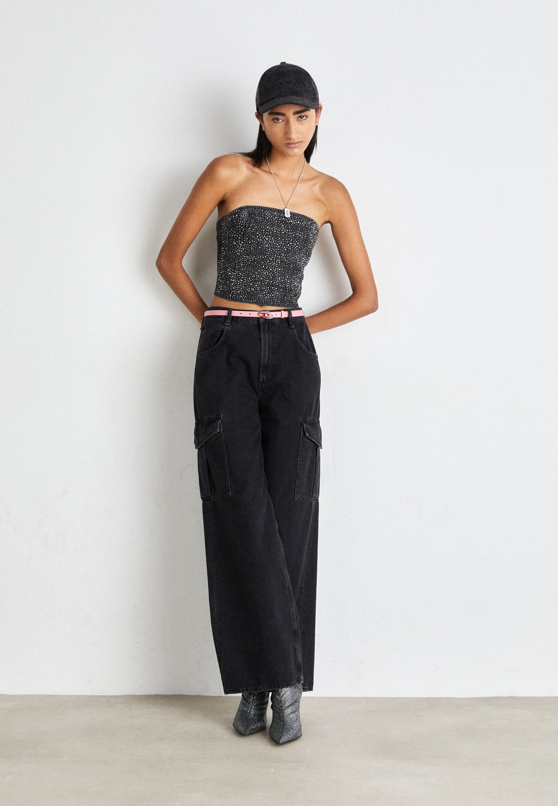 Diesel OVAL D LOGO B-1DR 15 - Belt - pink
