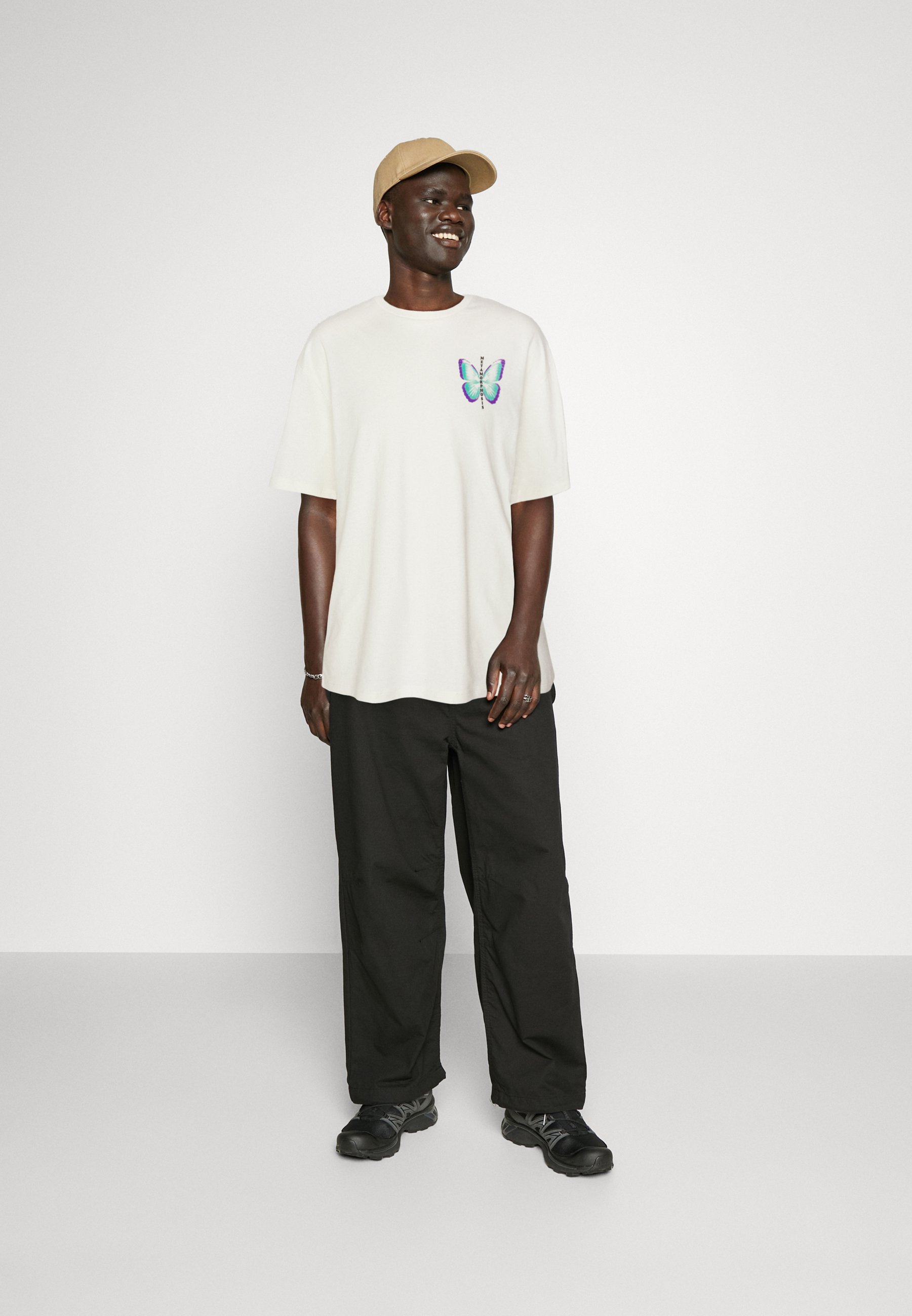 Jack &Jones JOREXPANSION TEE CREW NECK UNISEX  - Print T-shirt - egret/off-white