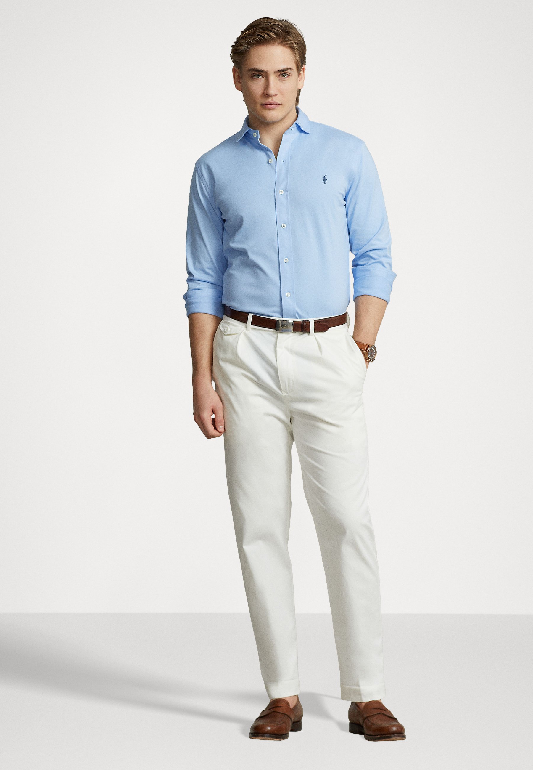 Polo Ralph Lauren LONG SLEEVE SPORT - Shirt - austin blue/blue
