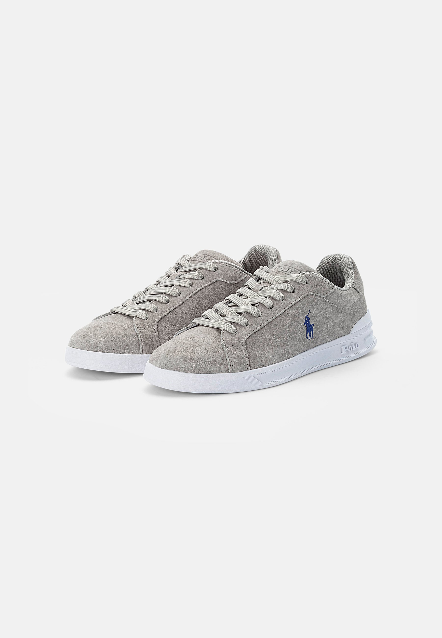 Polo Ralph Lauren HERITAGE COURT II SUEDE SNEAKER - Trainers - soft grey/heritage royal pp/grey