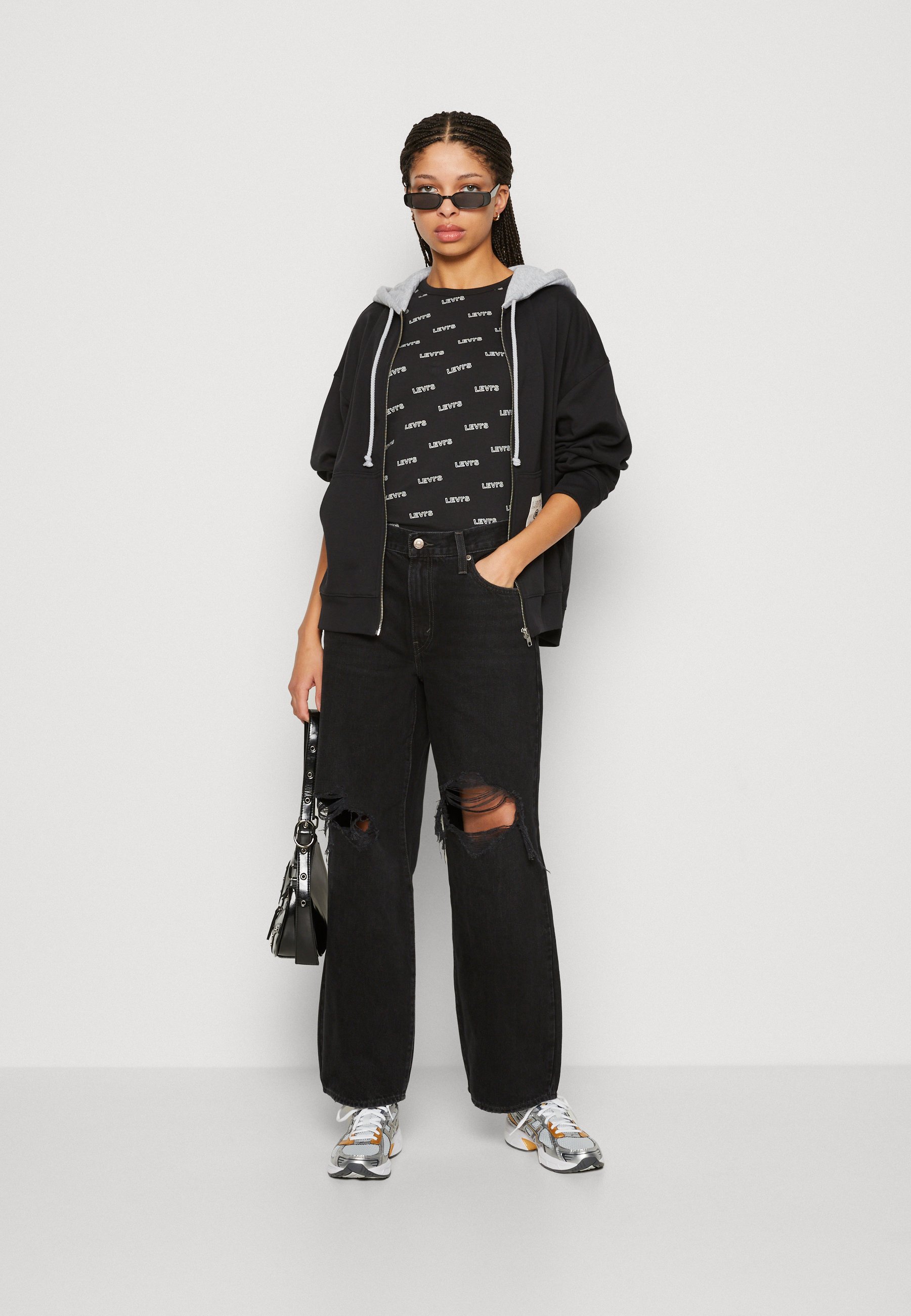 Levi's® BAGGY DAD - Relaxed fit jeans - rake it up/destroyed denim