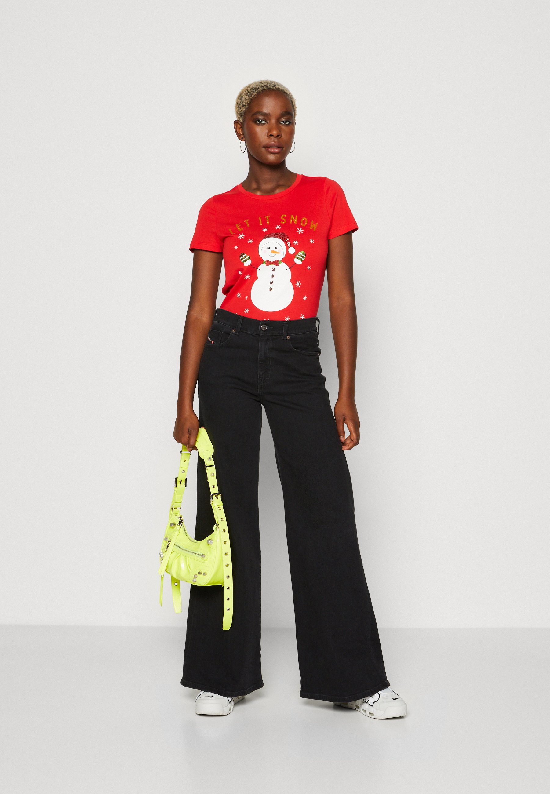 Vero Moda VMFRANCIS XMAS - Print T-shirt - high risk red/red