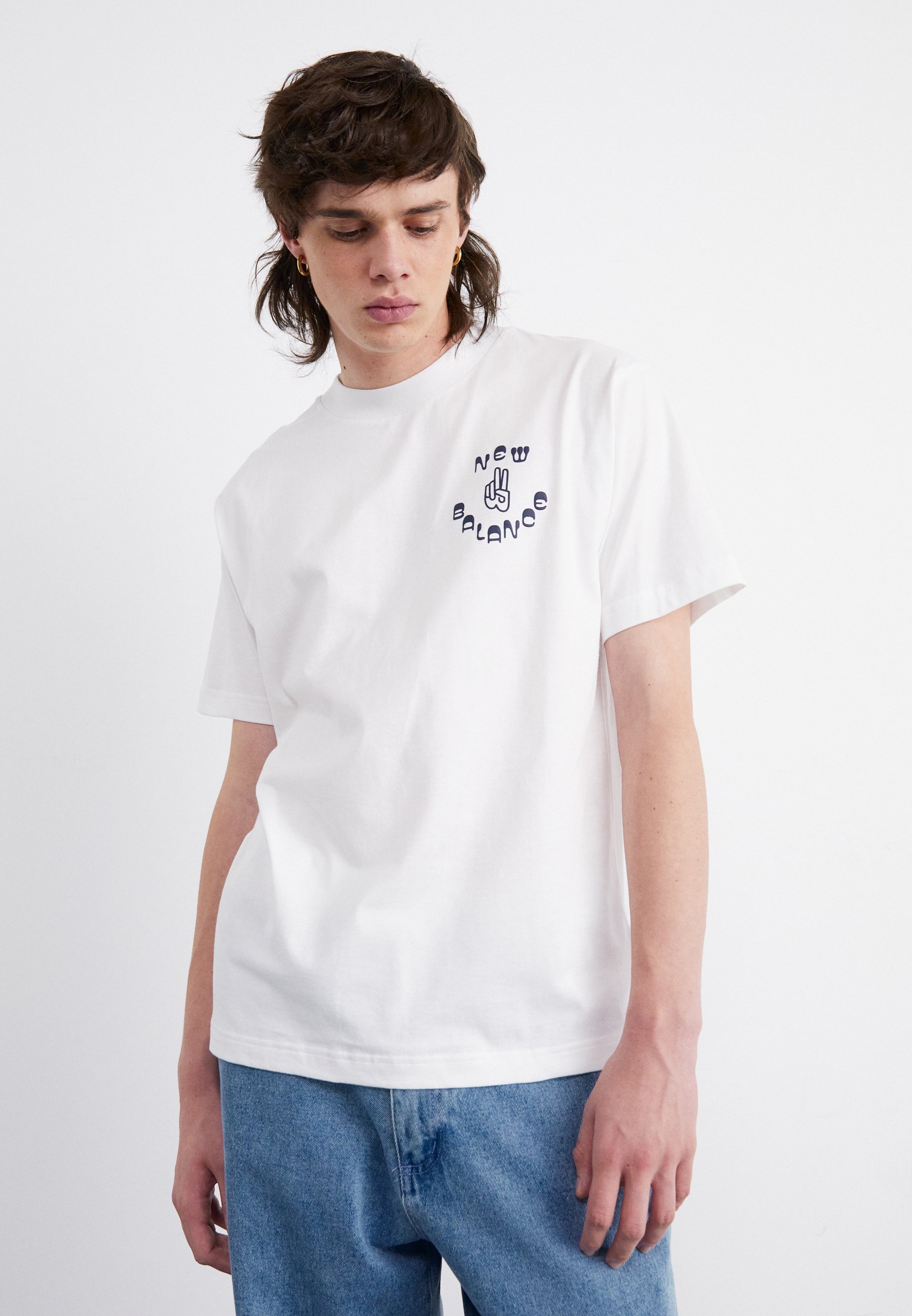 NB MOVIN EASY CARTOON  - Print T-shirt - white