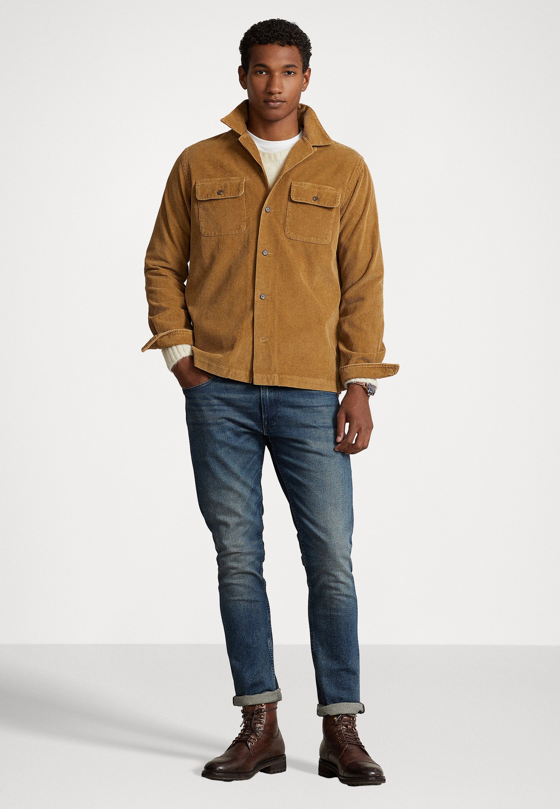 Polo Ralph Lauren LONG SLEEVE SPORT SHIRT - Shirt - rustic tan/tan