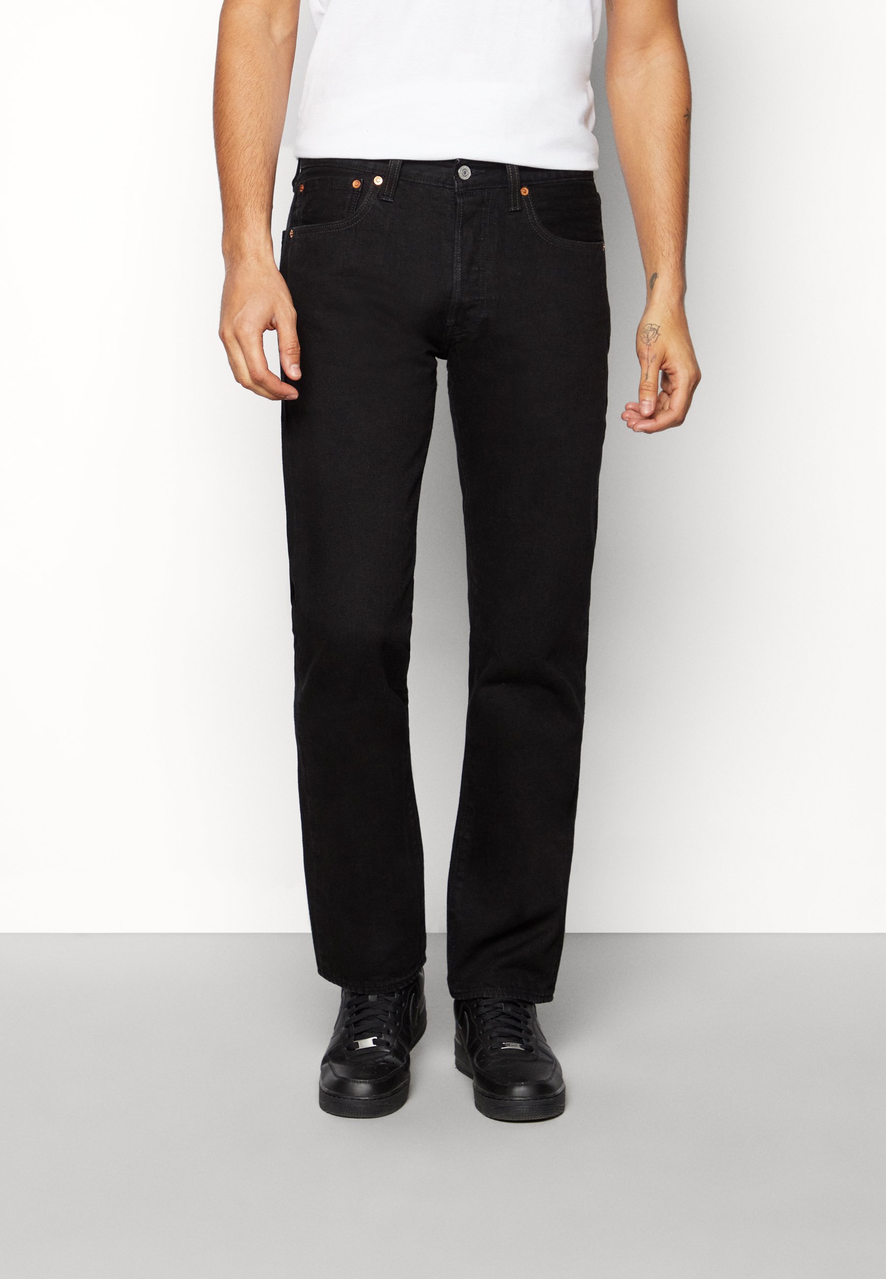 Levi's® 501® ORIGINAL - Straight leg jeans - selvedge black/black denim