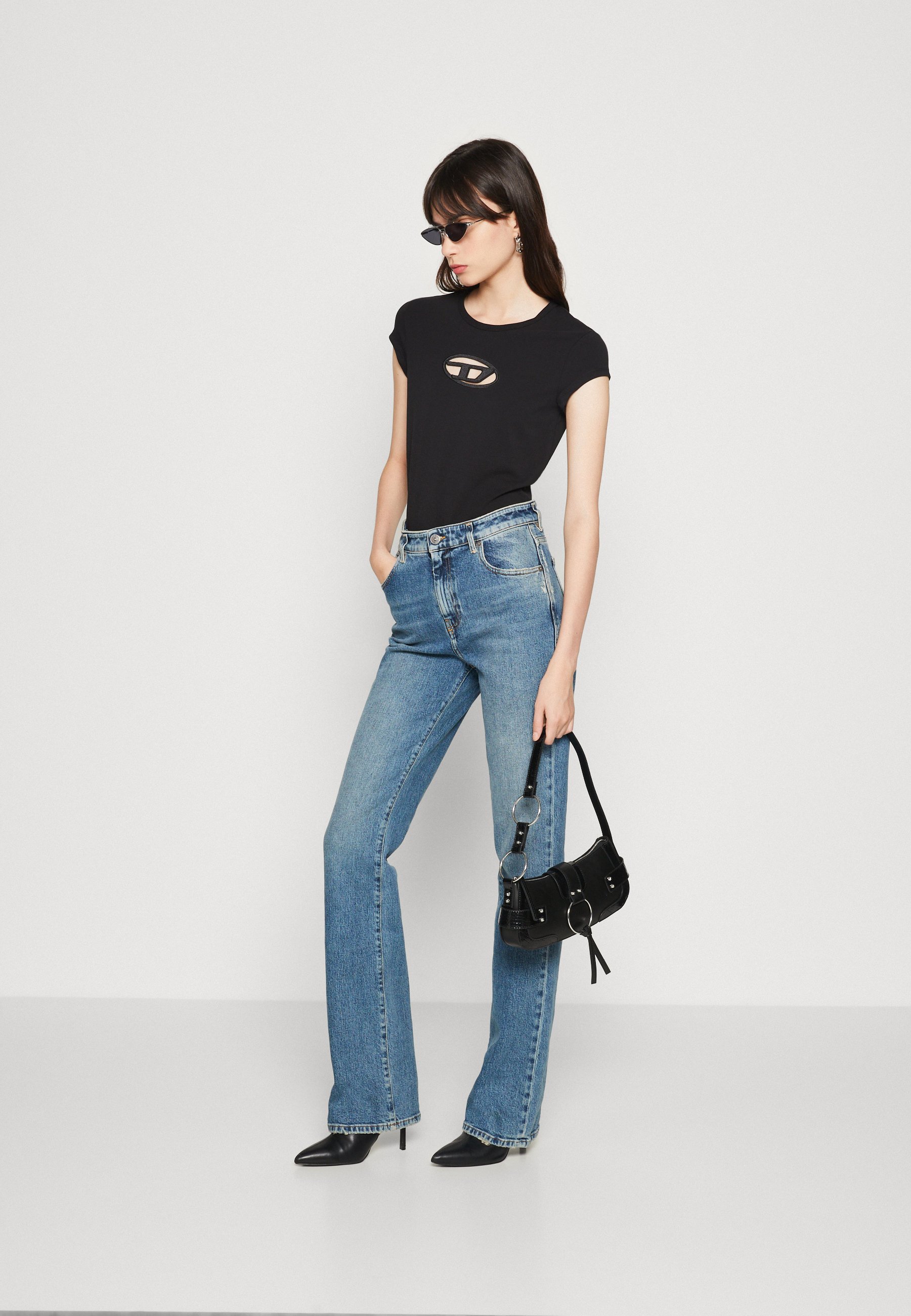 Diesel T-ANGIE - Print T-shirt - black