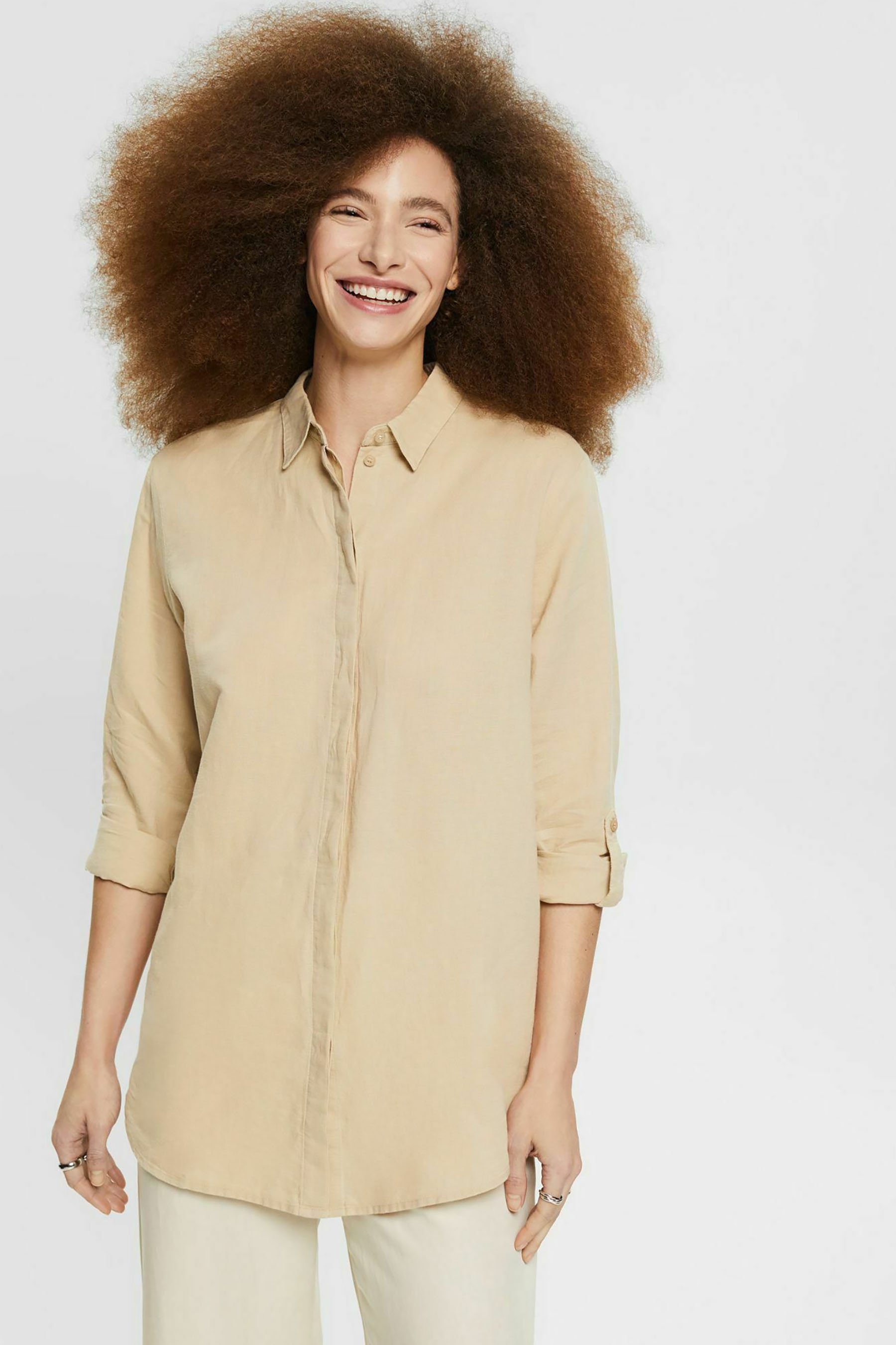 Esprit Button-down blouse - sand/mottled beige