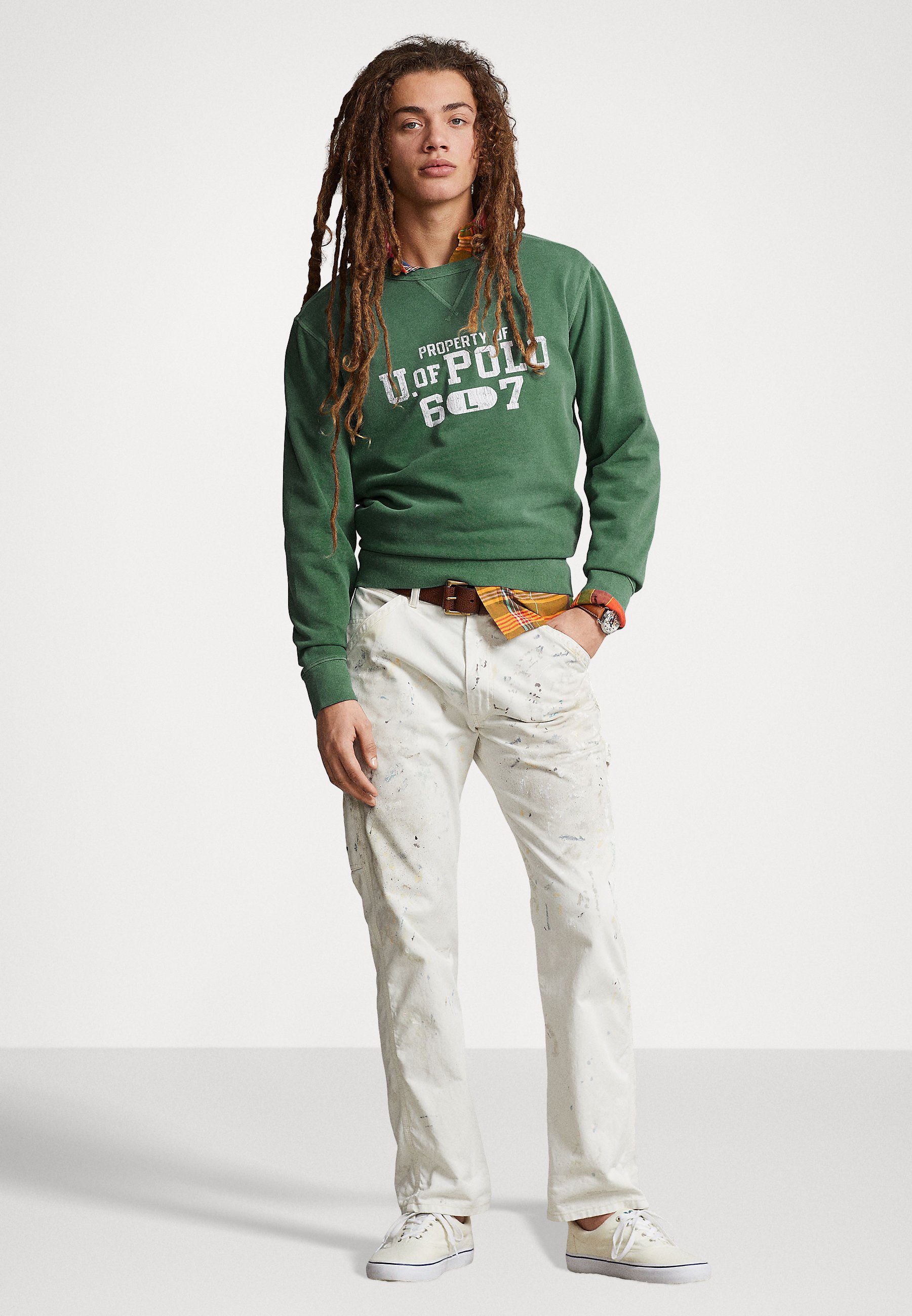 Polo Ralph Lauren LONG SLEEVE - Sweatshirt - washed forest/green