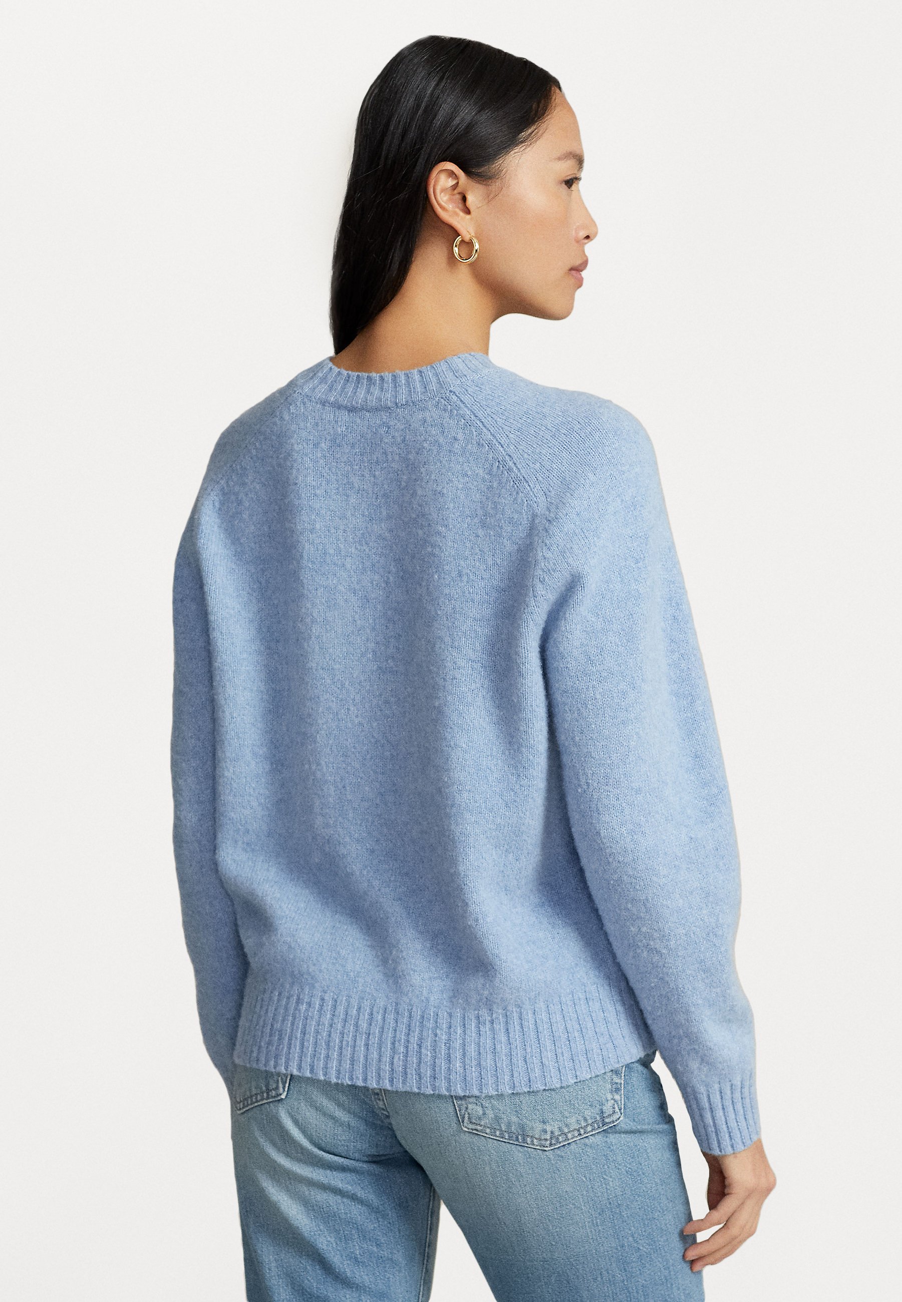 Polo Ralph Lauren LONG SLEEVE - Jumper - ice blue heather/blue