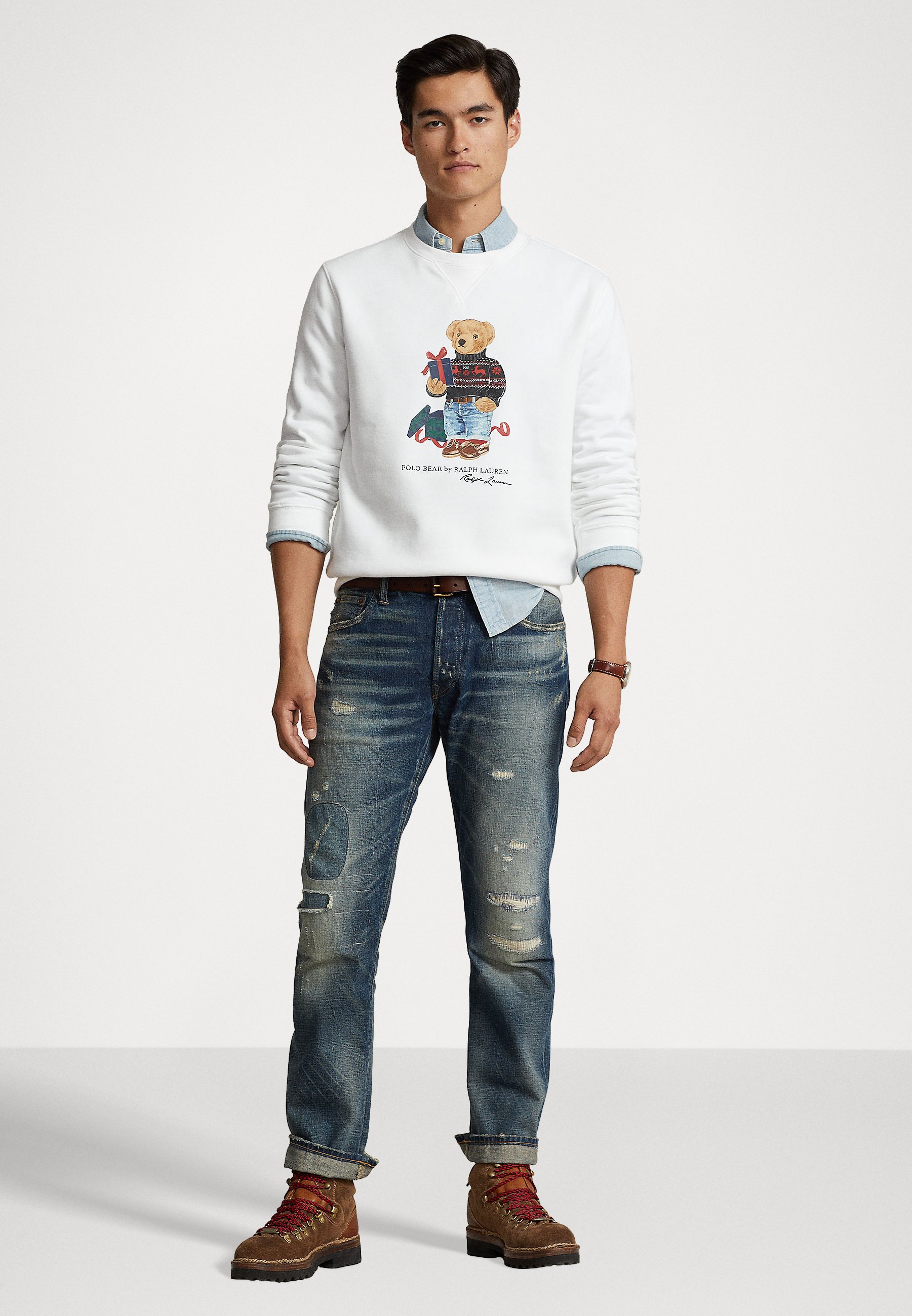 Polo Ralph Lauren LONG SLEEVE - Sweatshirt - white