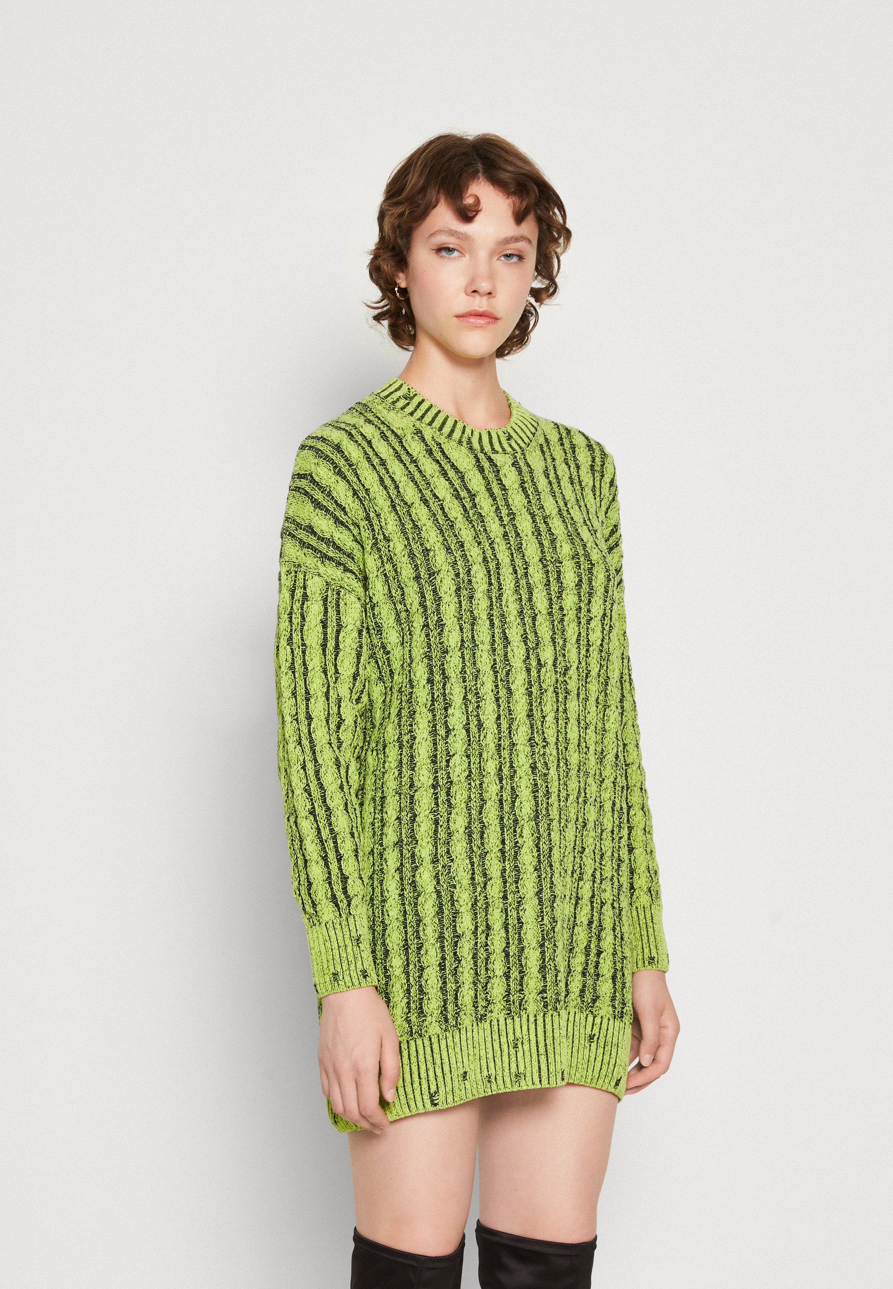 Diesel M-PANTESSE - Jumper dress - yellow/neon yellow