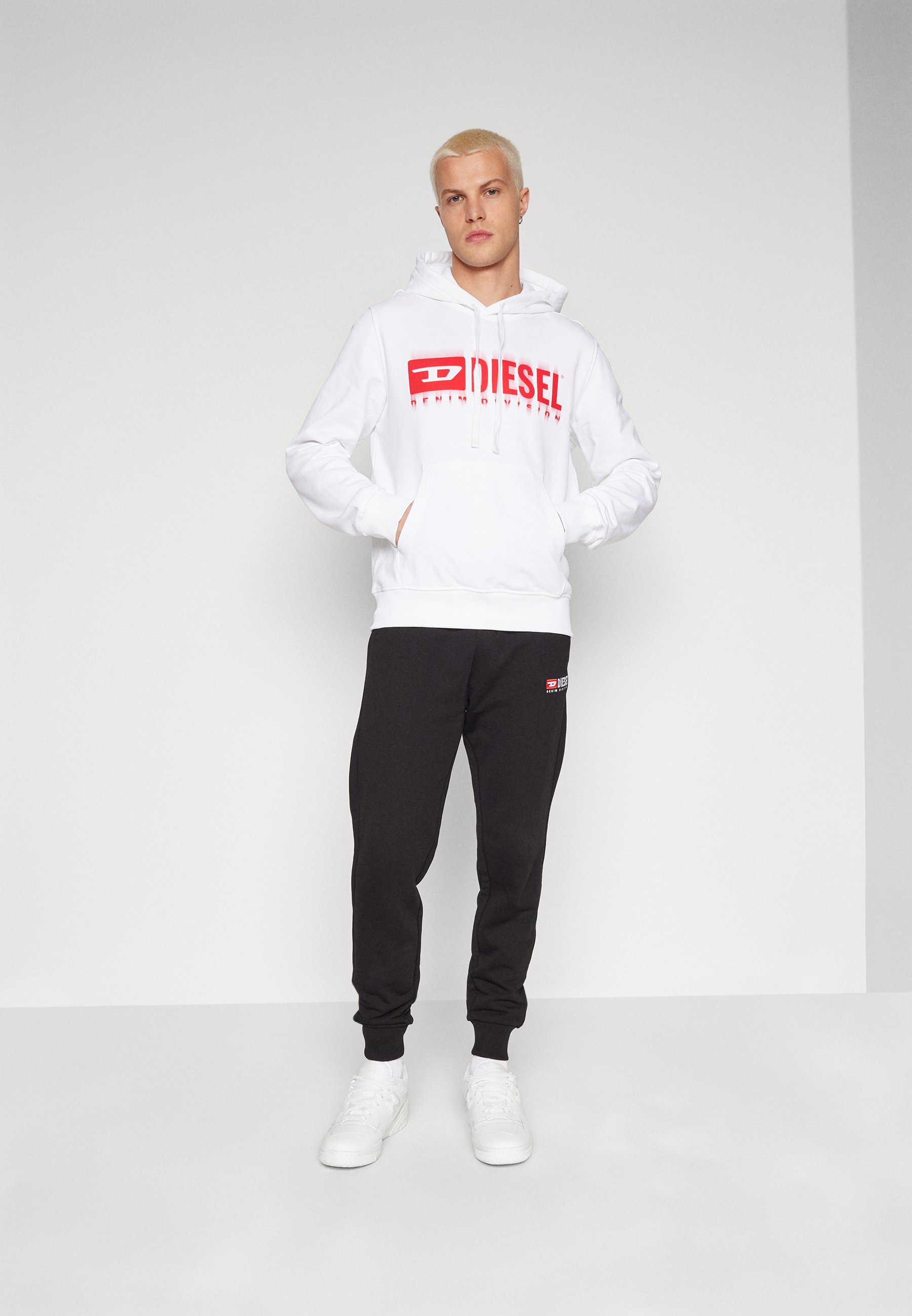 Diesel HOOD UNISEX - Sweatshirt - white