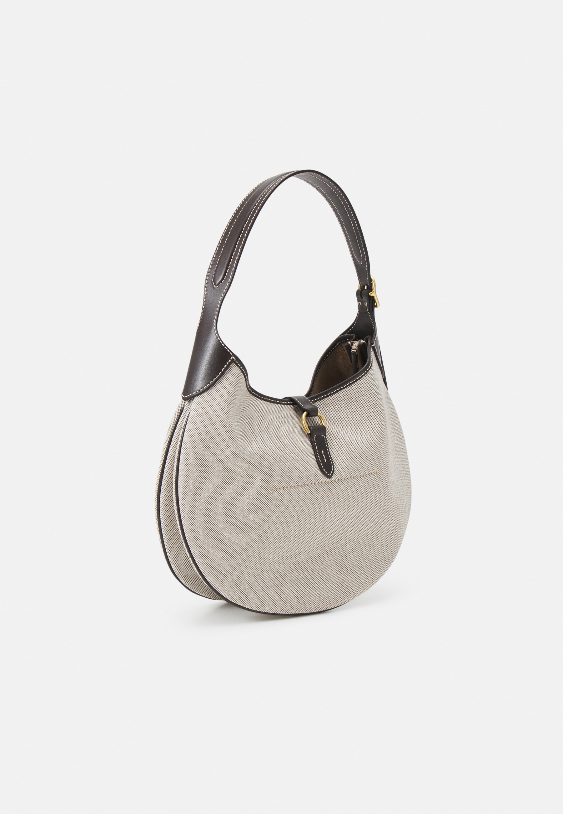 Polo Ralph Lauren SHOULDER BAG MEDIUM - Handbag - natural/tobacco/black