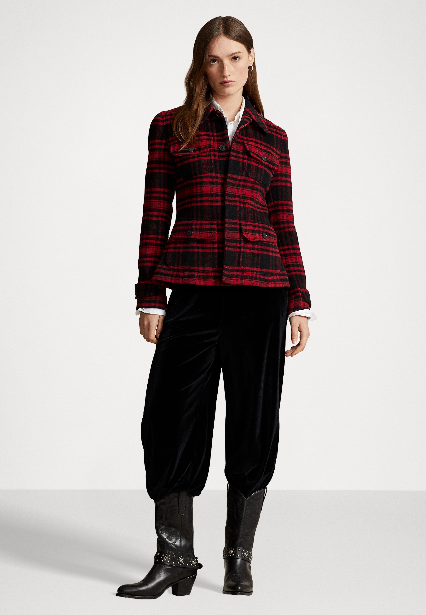 Polo Ralph Lauren ANNABEL FIELD JACKET - Blazer - red / black/red