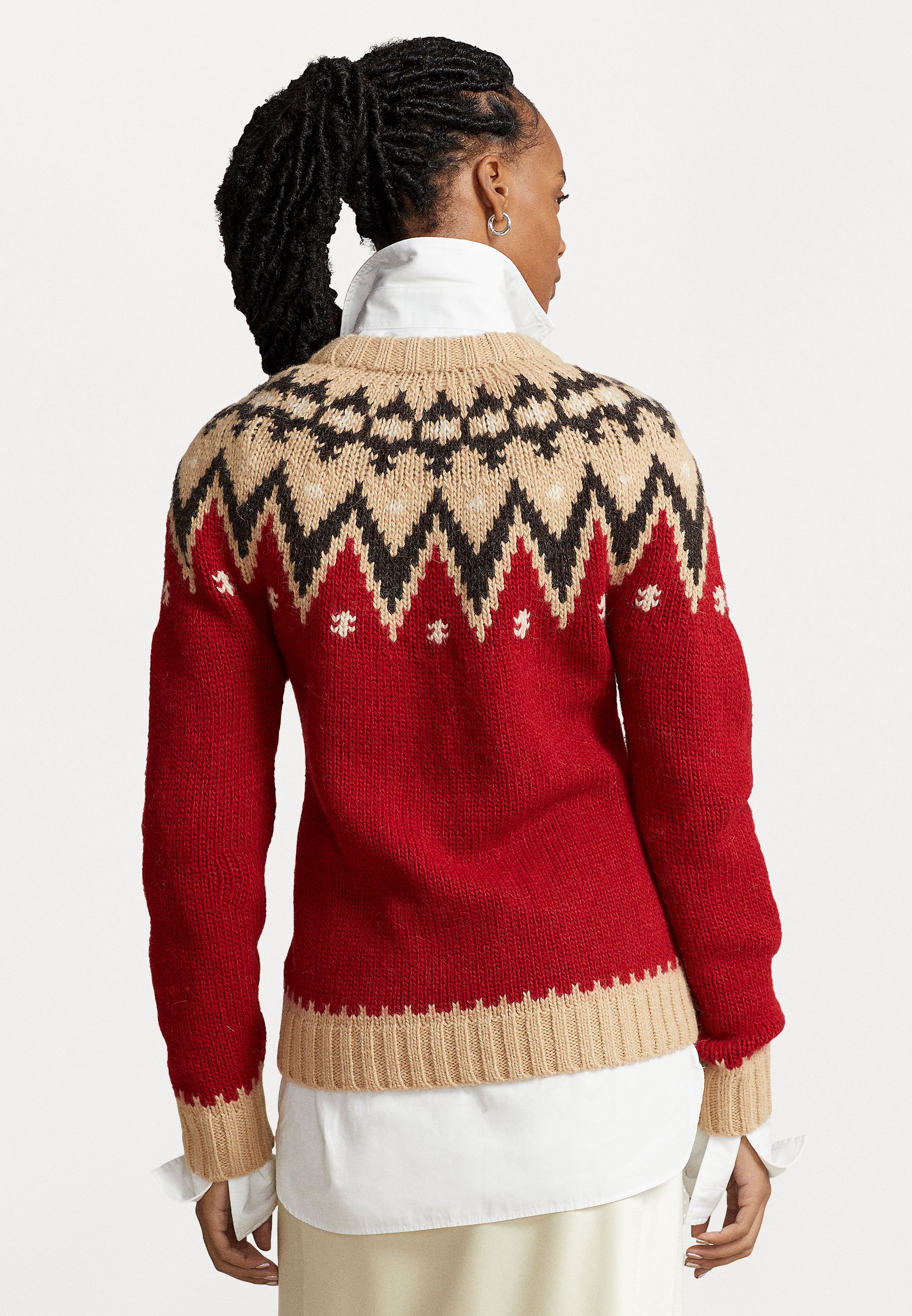 Polo Ralph Lauren LONG SLEEVE - Jumper - red multi/red