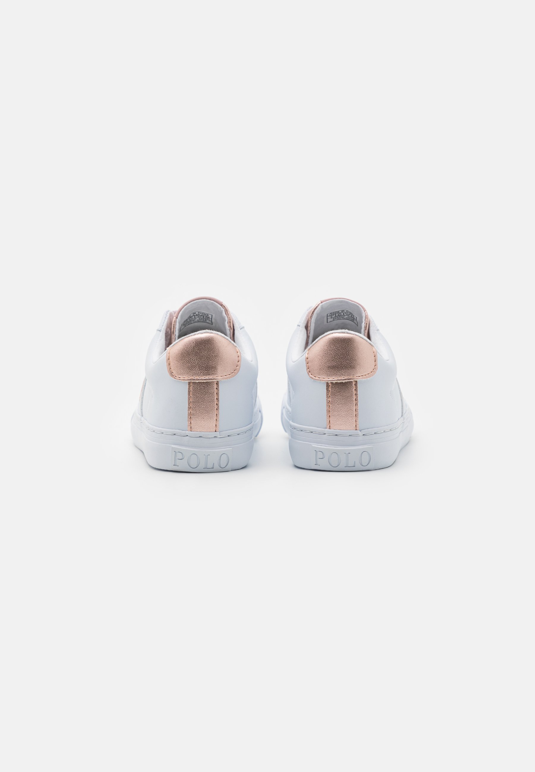 Polo Ralph Lauren SAYER - Trainers - white/rose gold metallic/white