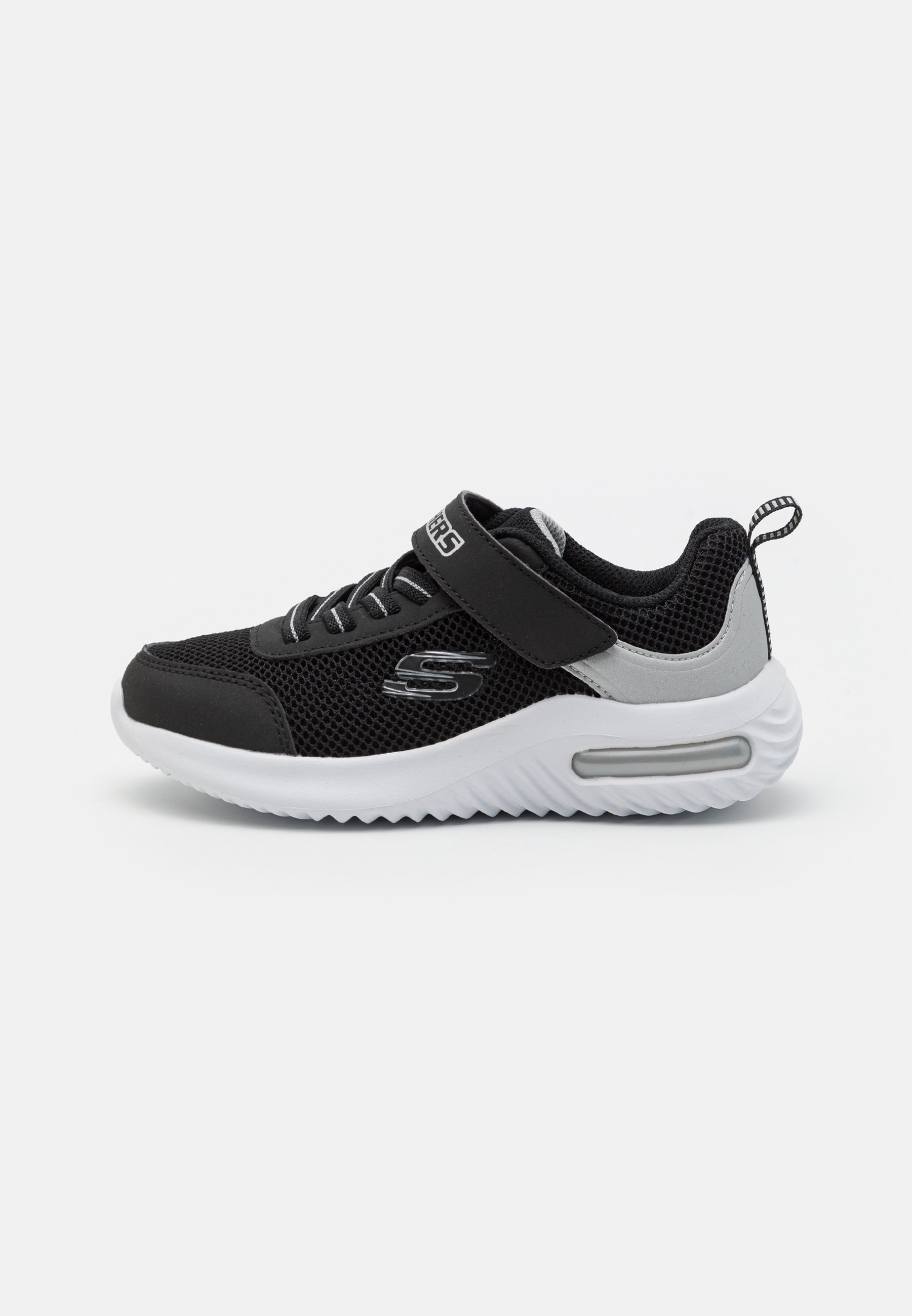 Skechers GORE STRAP OVERLAYS MIDSOLE TECH PIECE - Trainers - black & silver synthetic / textile / trim/black