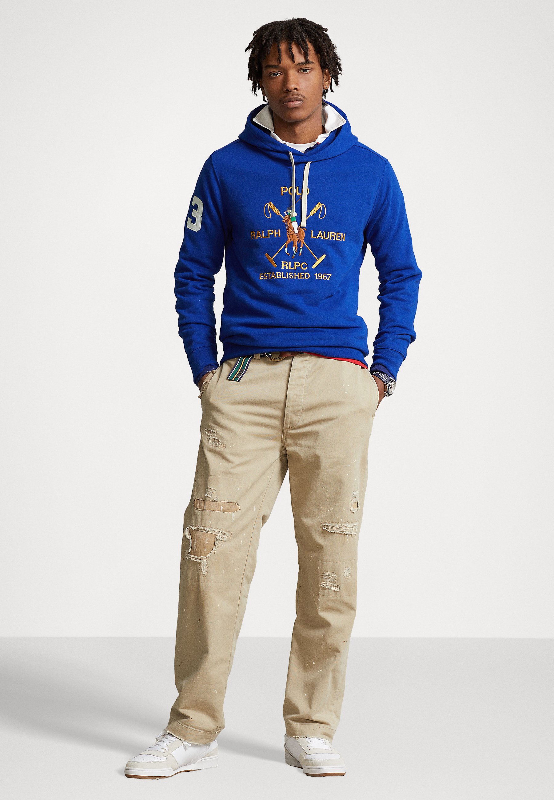 Polo Ralph Lauren POLO PONY FLEECE HOODIE - Hoodie - sapphire star/blue
