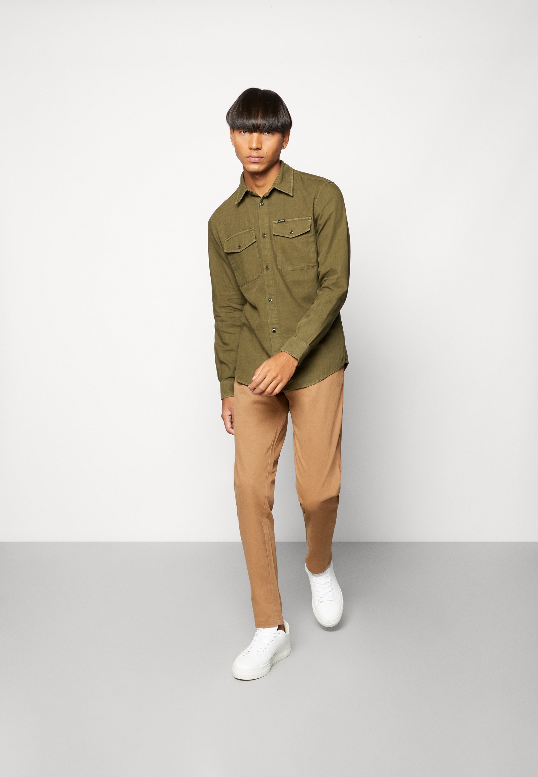 G-Star SLIM SHIRT L\S - Shirt - shadow olive/olive