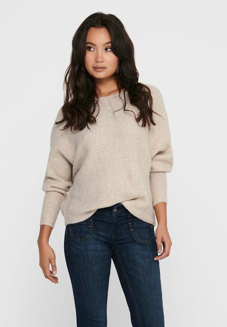 ONLY ONLDANIELLA L/S NOOS - Jumper - ecru/beige
