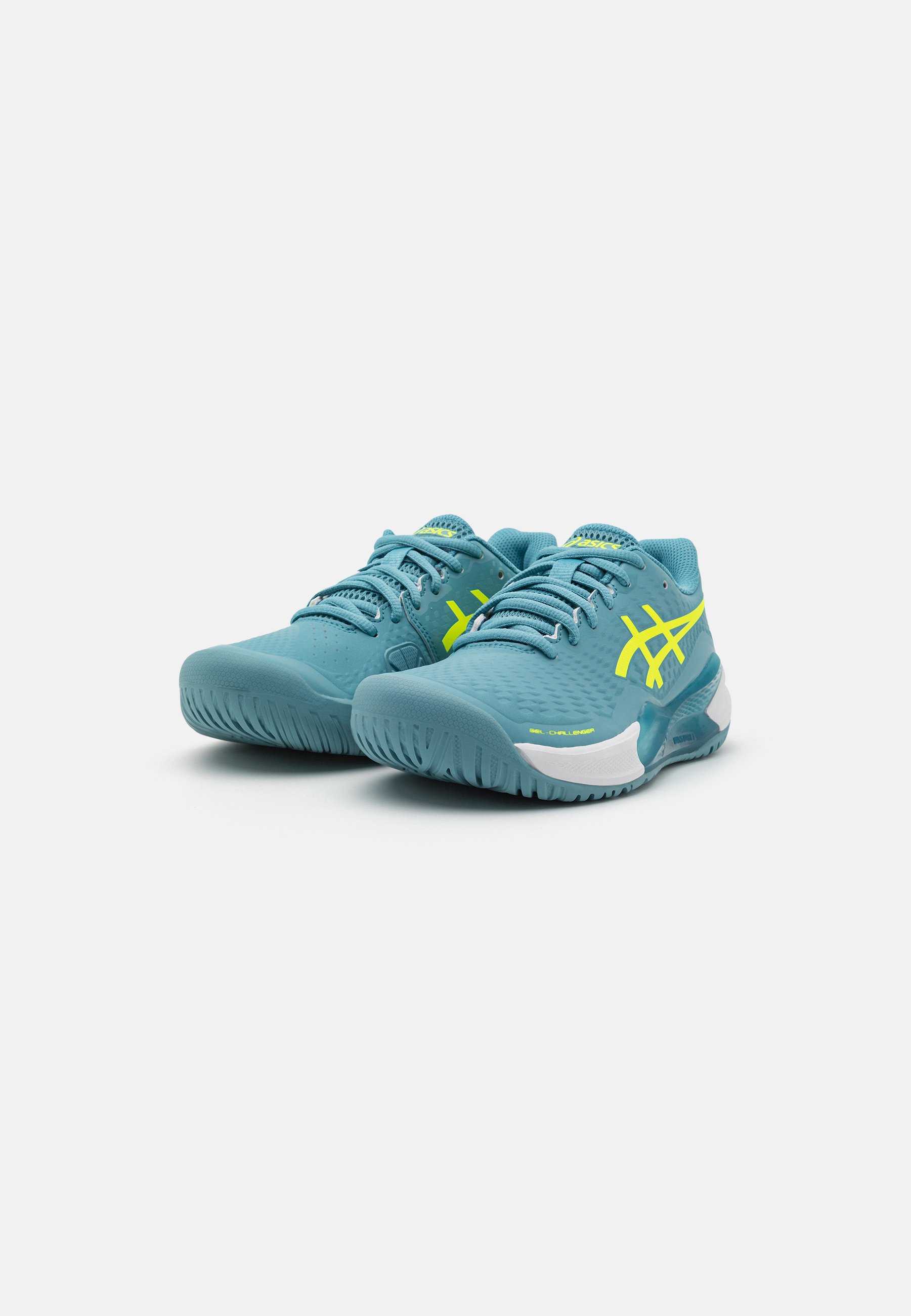 ASICS GEL-CHALLENGER 14 - Multicourt tennis shoes - gris blue/safety yellow/blue