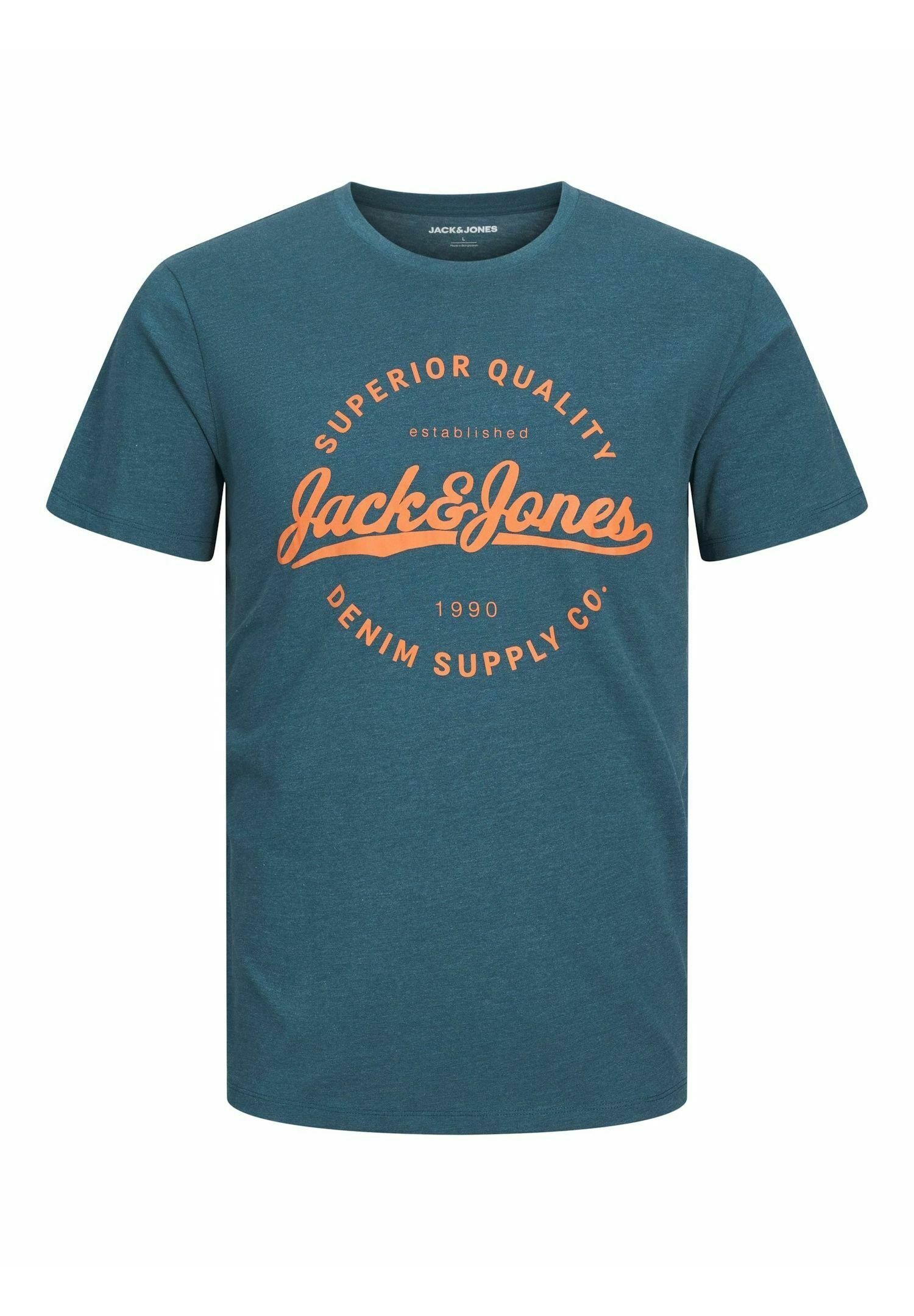 Jack &Jones KURZARM MIT FRONTPRINT - Print T-shirt - blau/blue