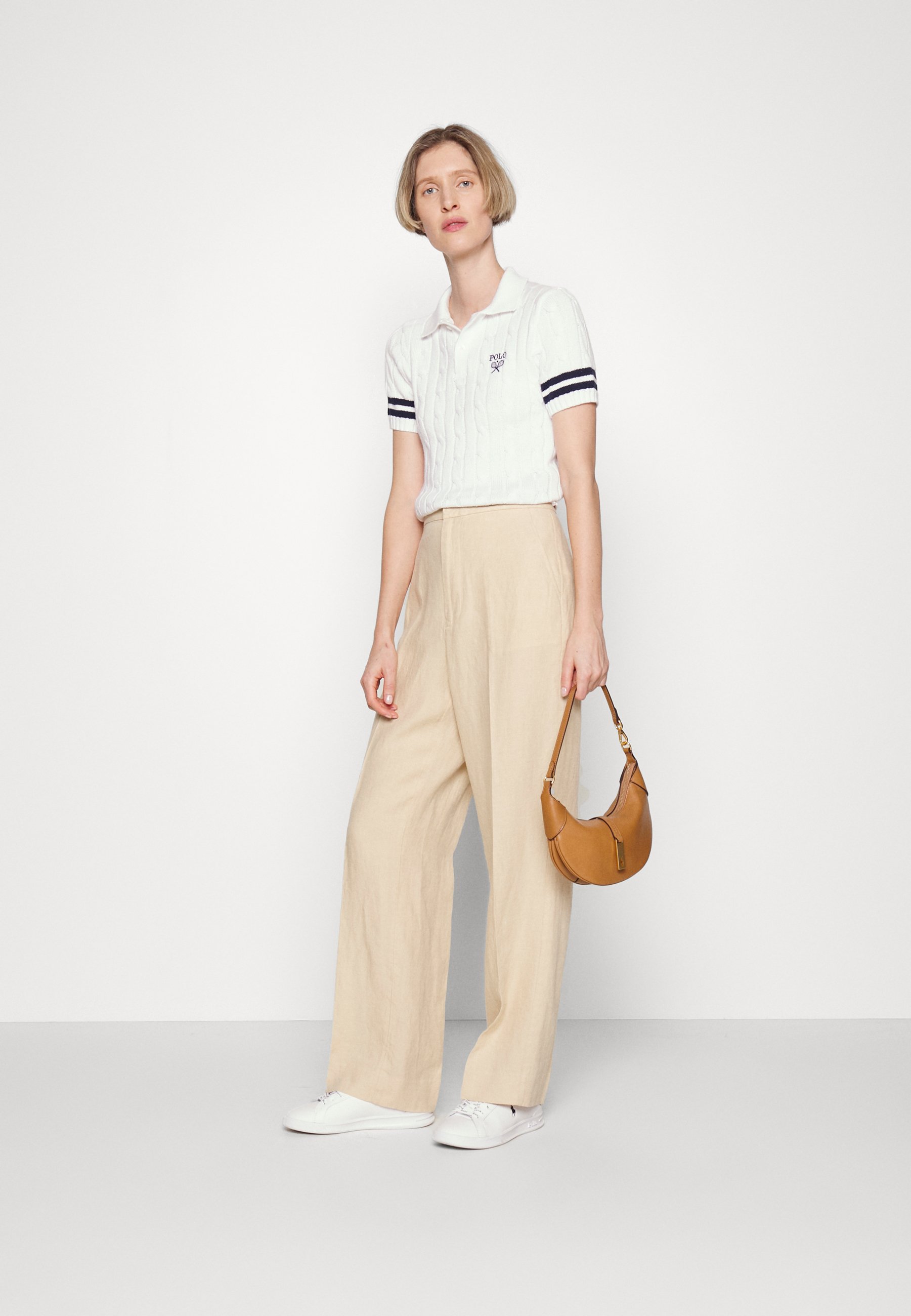 Polo Ralph Lauren FULL LENGTH FLAT FRONT - Trousers - basic sand/sand